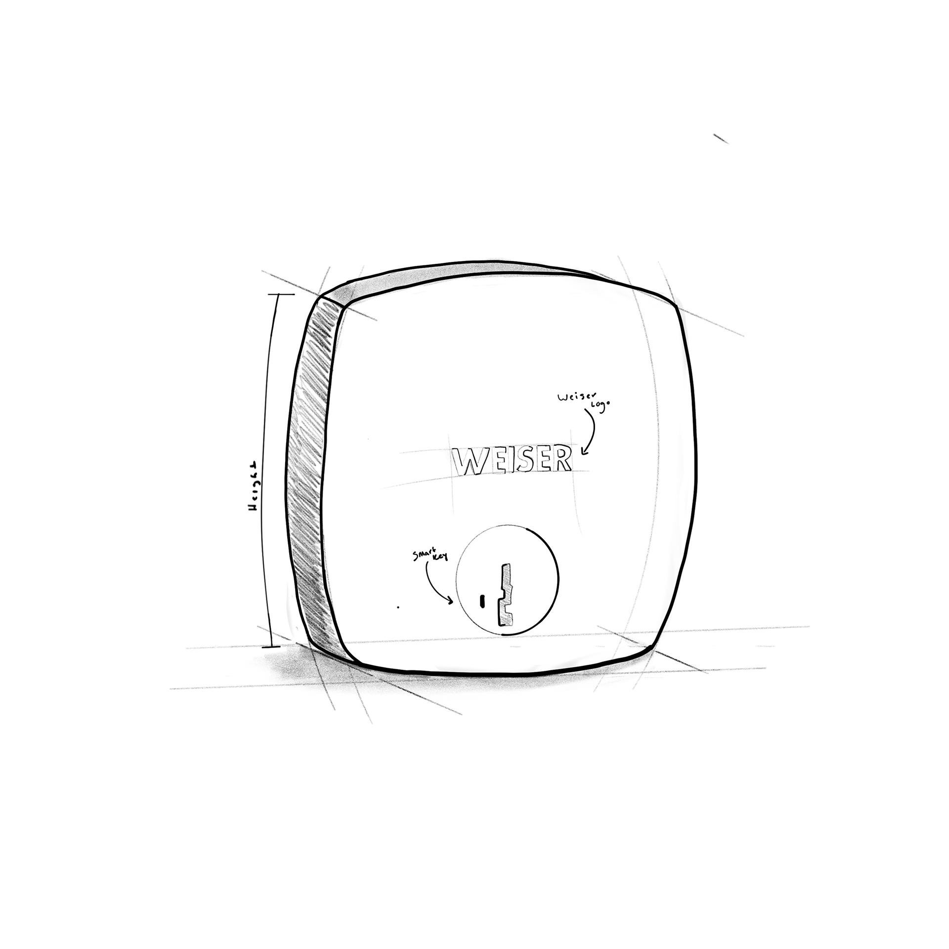 Door lock concept sketch