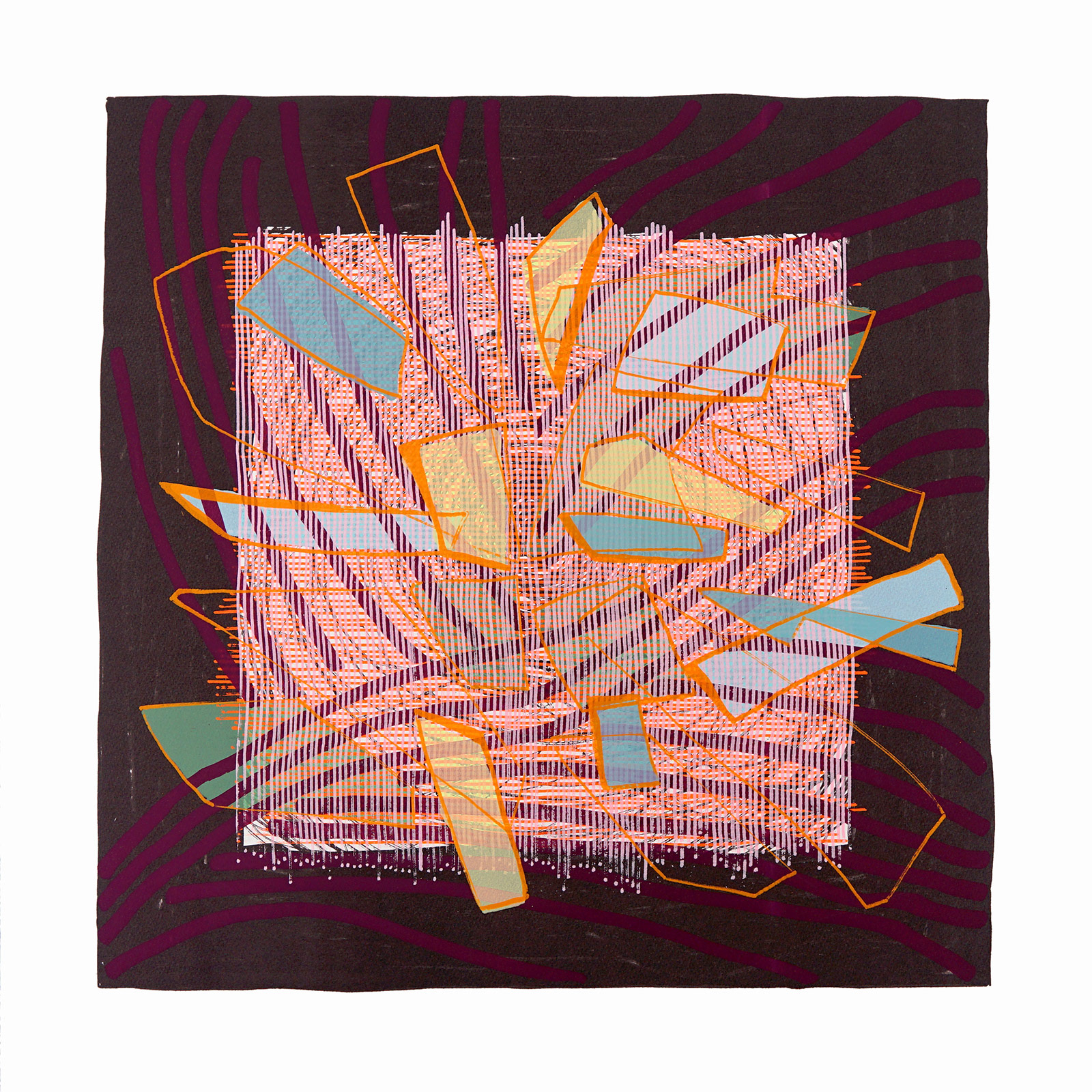 COLORNOTES C Serigraph on Somerset Velvet paper, 24 by 24 inches, 2019 Edition of 40 hand signed and numbered