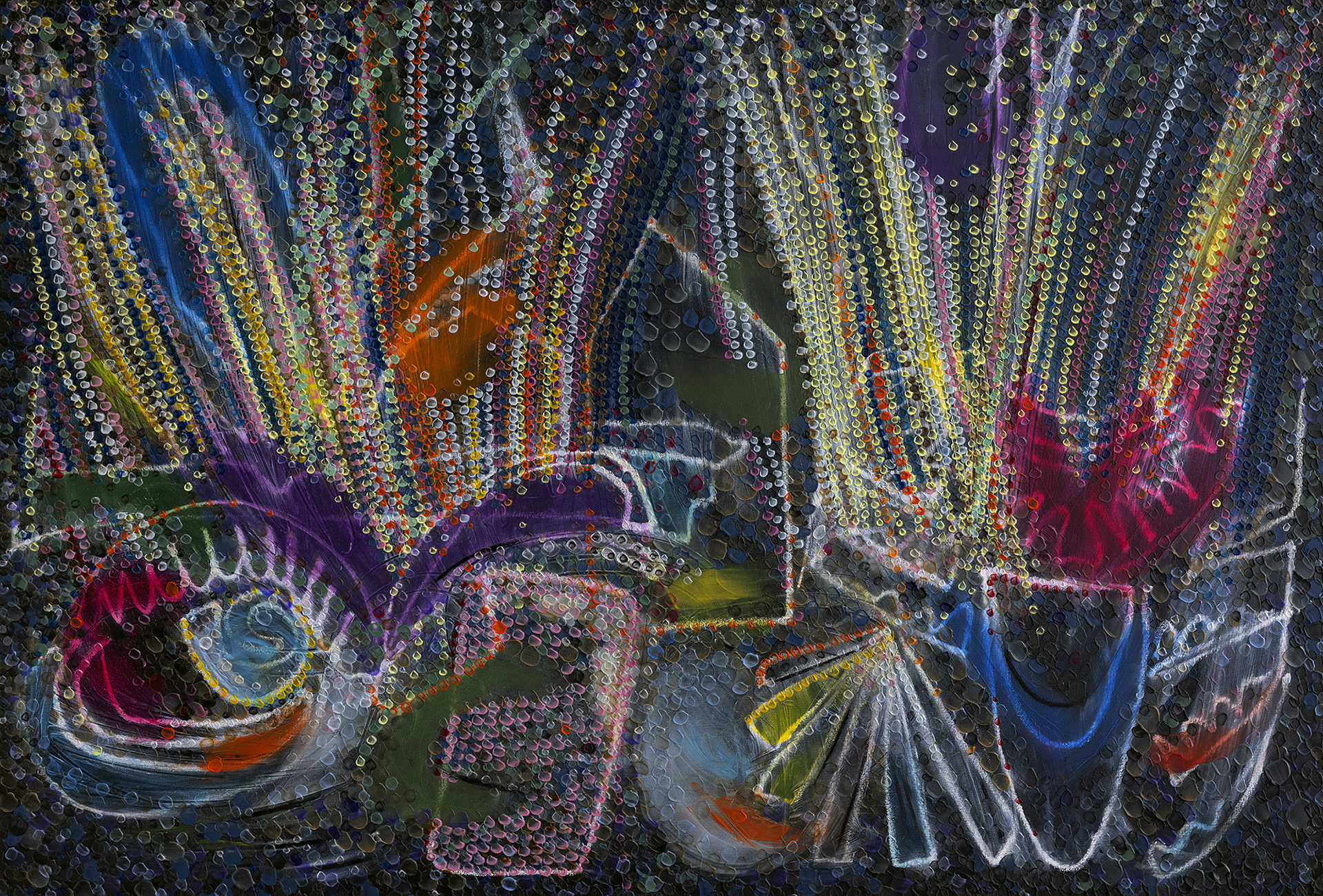 LOOK LOOK oil on canvas, 40 by 60 inches (102x152cm), 2022