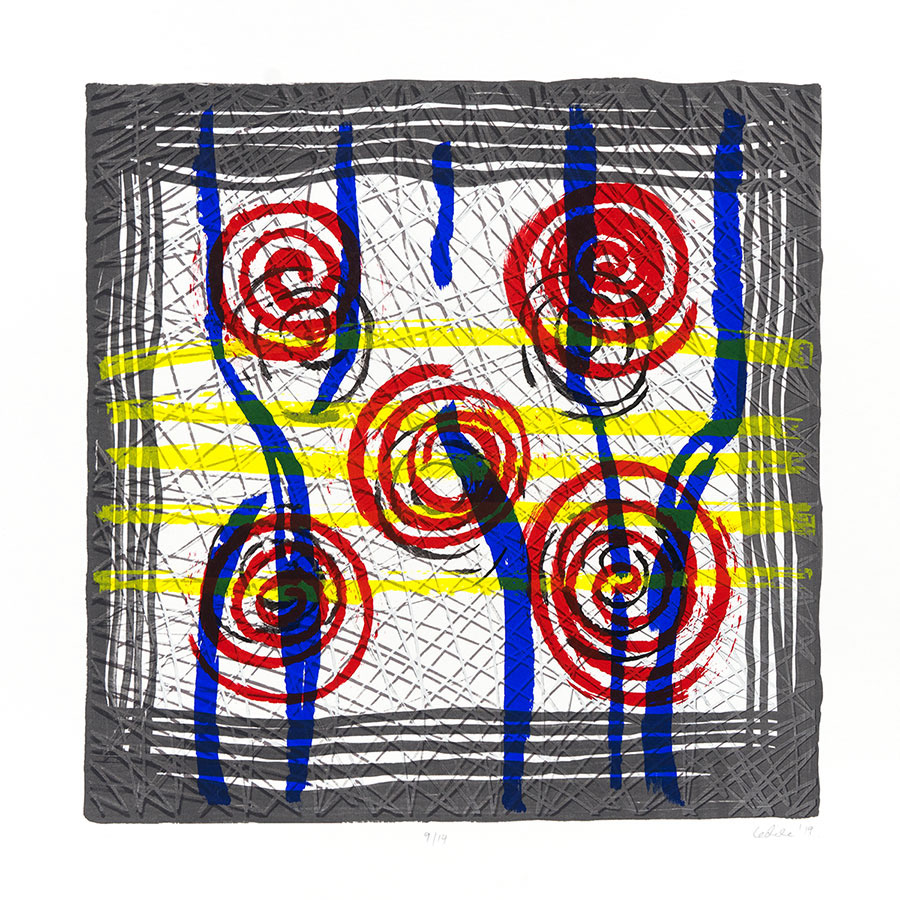 COLORFINITS C Serigraph on Somerset Velvet paper, 24 by 24 inches, 2019 Edition of 14 hand signed and numbered