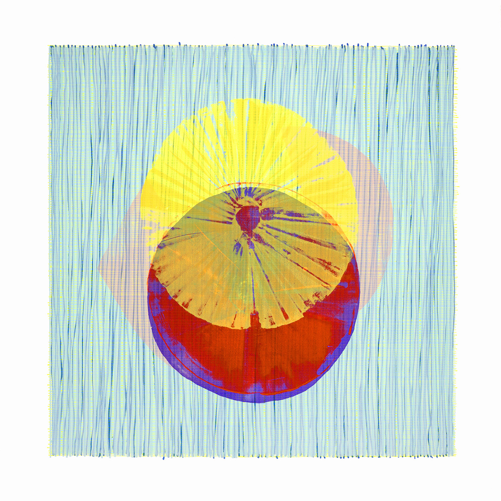 COLORBLOTS C Serigraph on Somerset Velvet paper, 24 by 24 inches, 2016 Edition of 40 + 4 Unikat hand signed and numbered