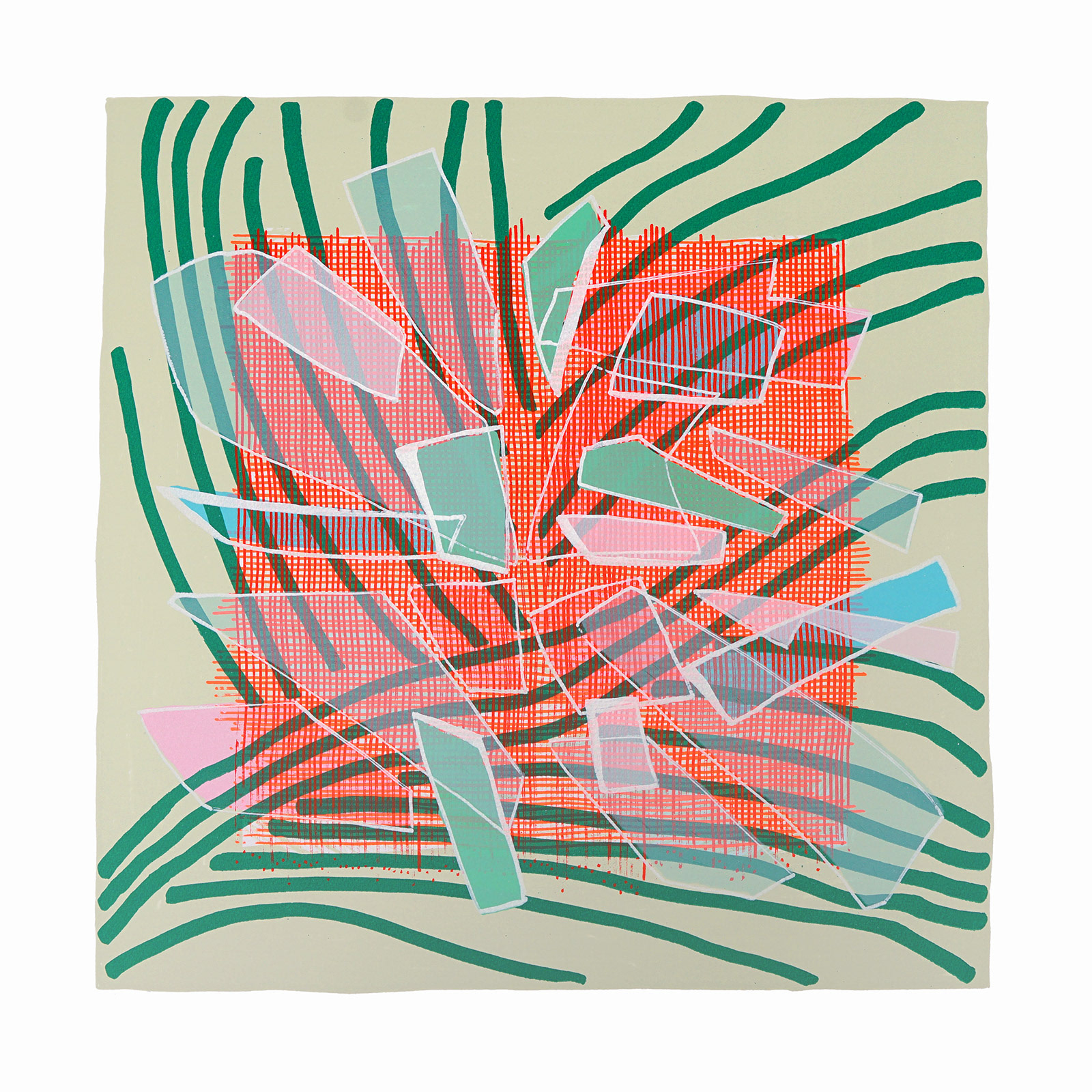COLORNOTES B Serigraph on Somerset Velvet paper, 24 by 24 inches, 2019 Edition of 40 hand signed and numbered