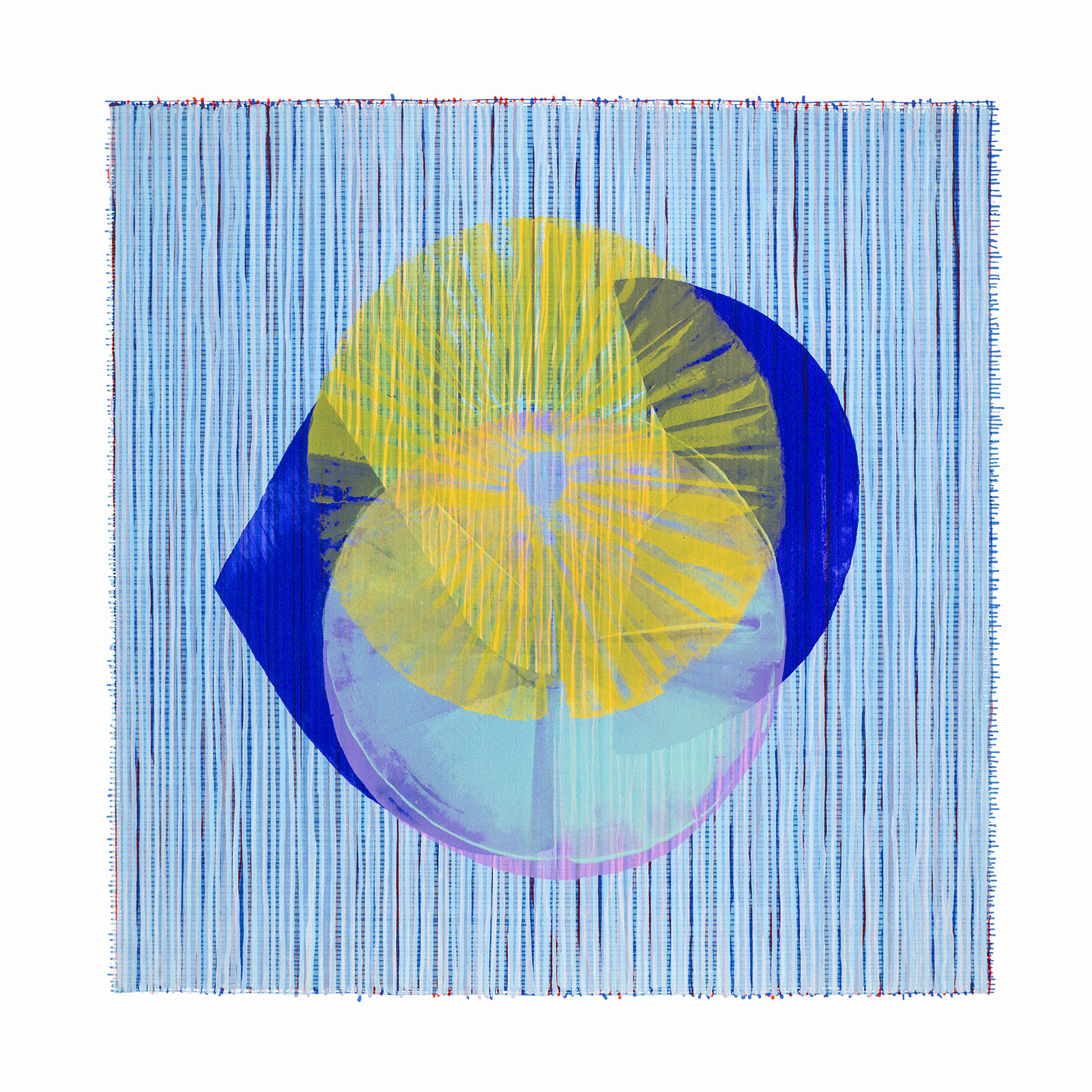 COLORBLOTS B Serigraph on Somerset Velvet paper, 24 by 24 inches, 2016 Edition of 40 + 4 Unikat hand signed and numbered