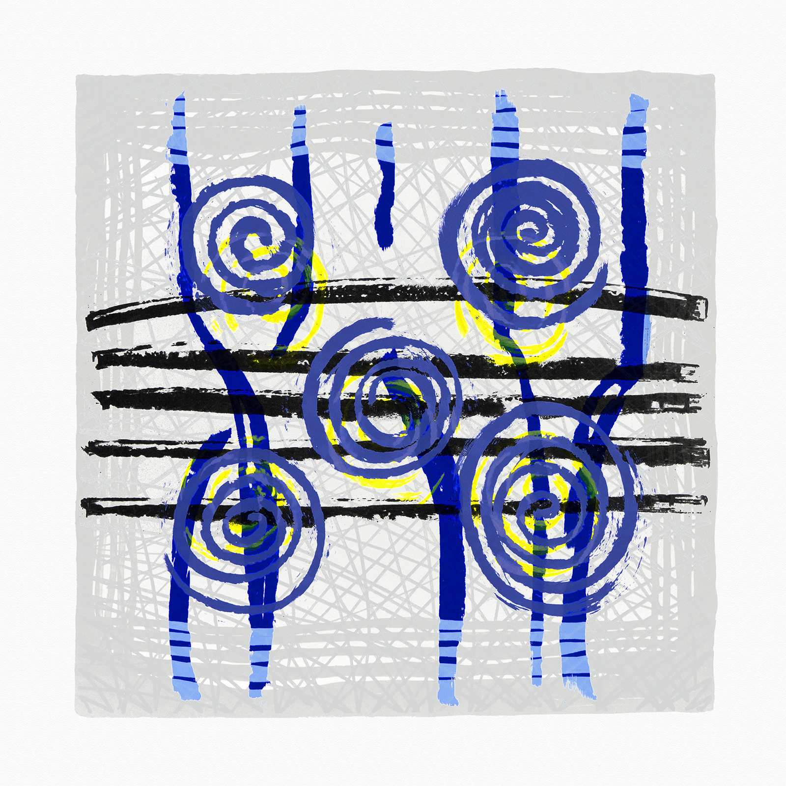 COLORFINITS D Serigraph on Somerset Velvet paper, 24 by 24 inches, 2019 Edition of 7 hand signed and numbered