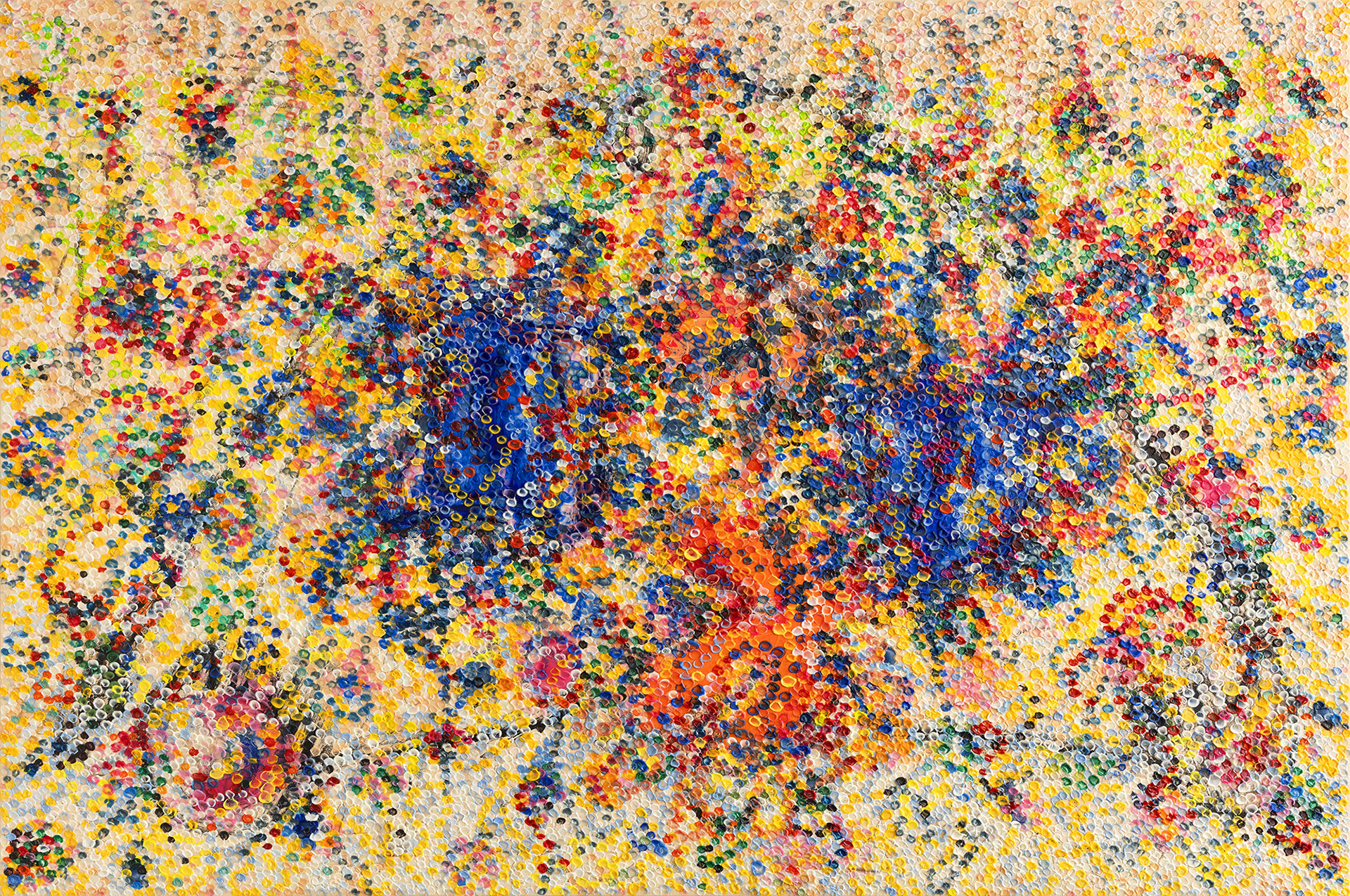 FOLLIES AND BLOW oil on canvas, 40 by 60 inches, 2024