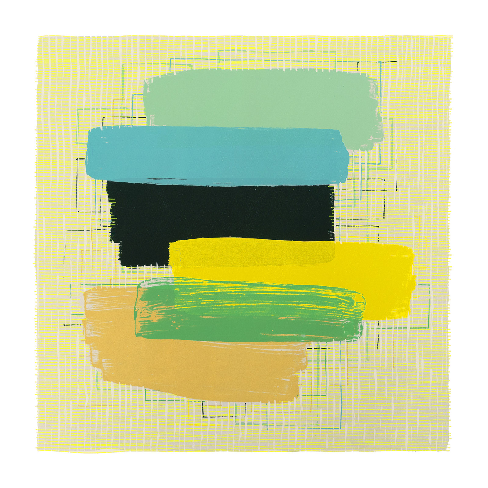 COLORSWEEPS C Serigraph on Somerset Velvet paper, 24 by 24 inches, 2018, Hermann Lederle