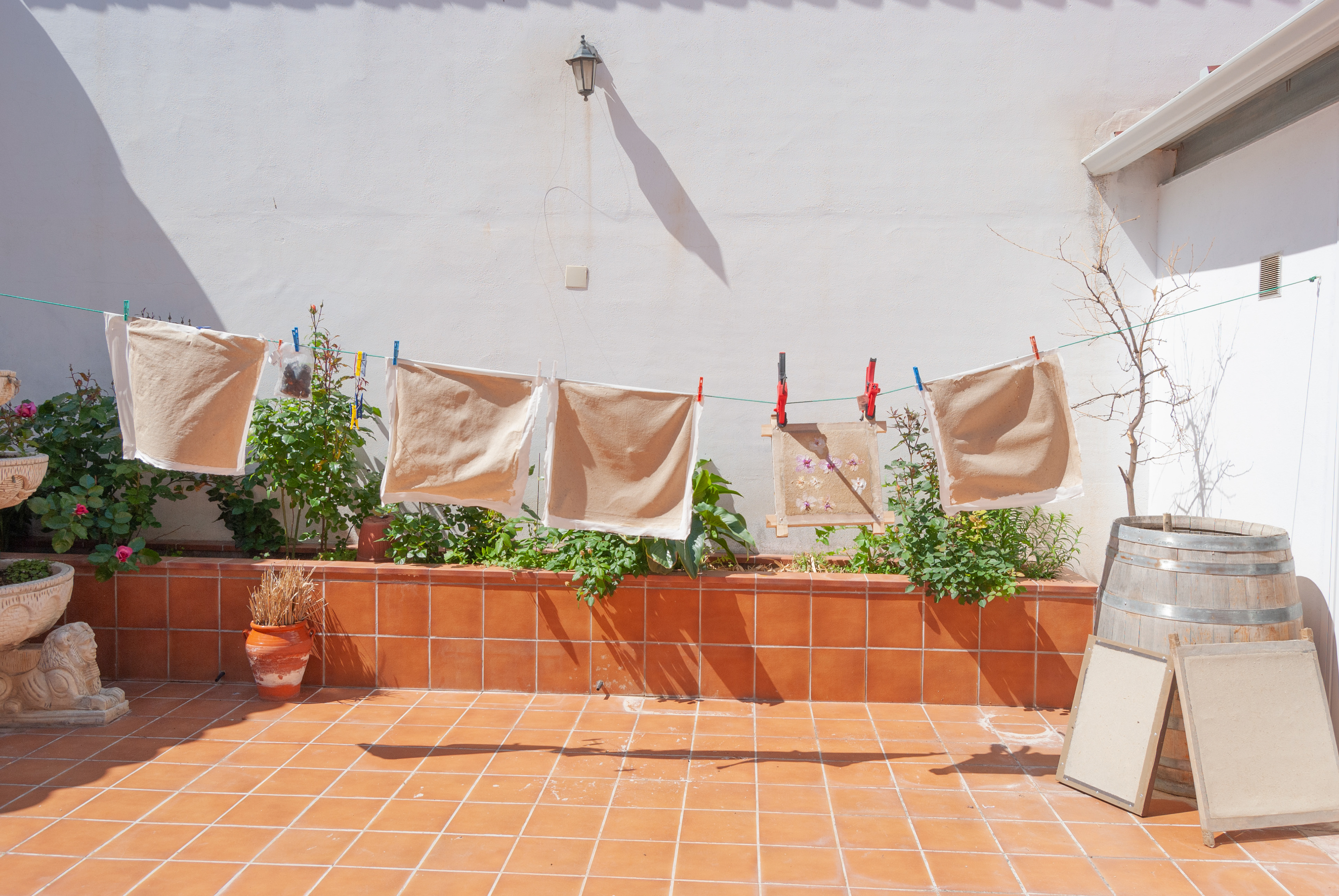 Secado de las láminas de papel de esparto