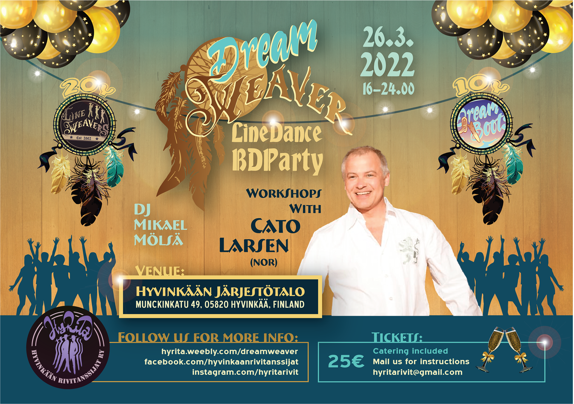A5 flyer, DreamWeaver tapahtuma