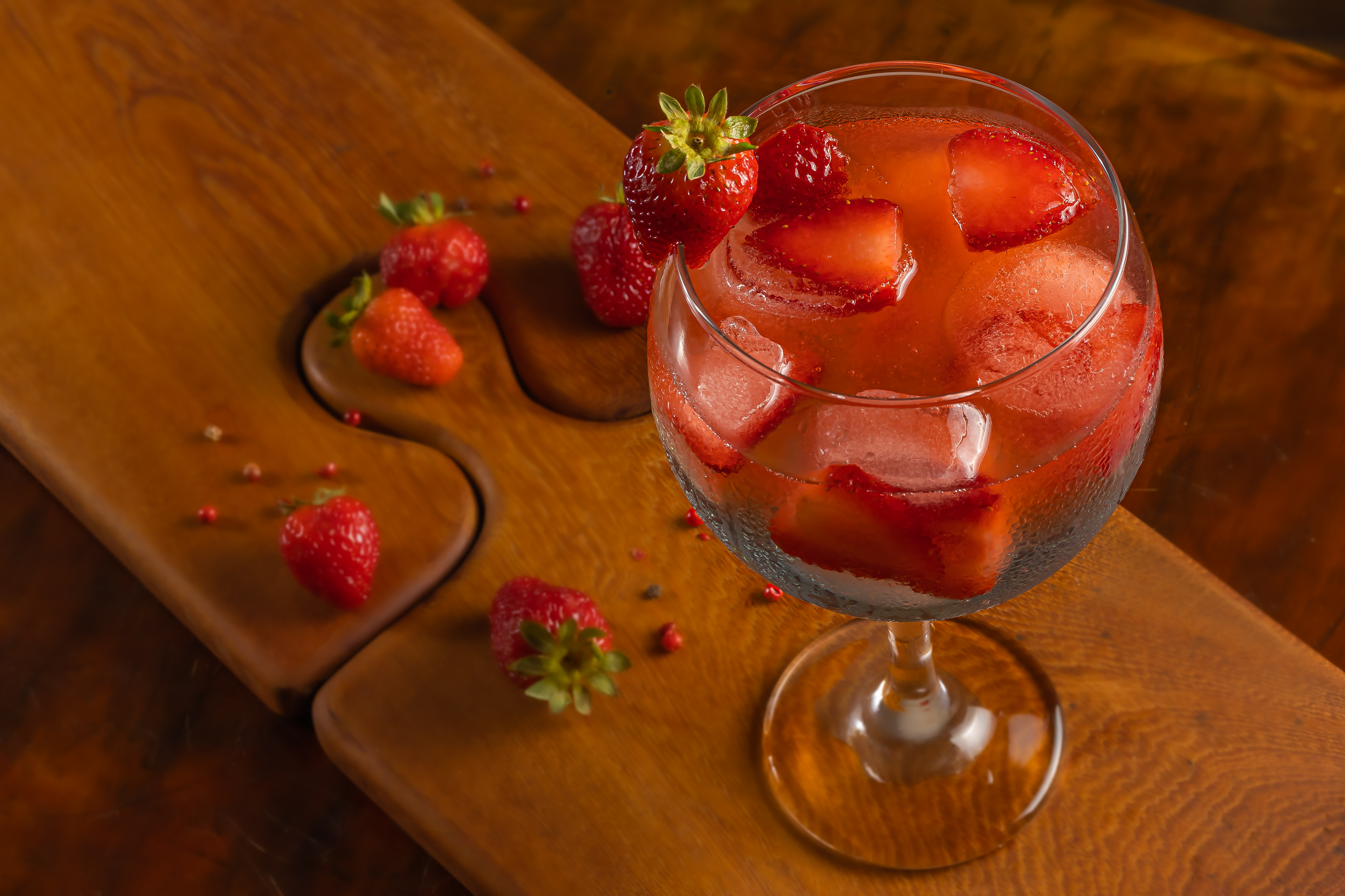 Foto de Gym de morango, vista de cima.