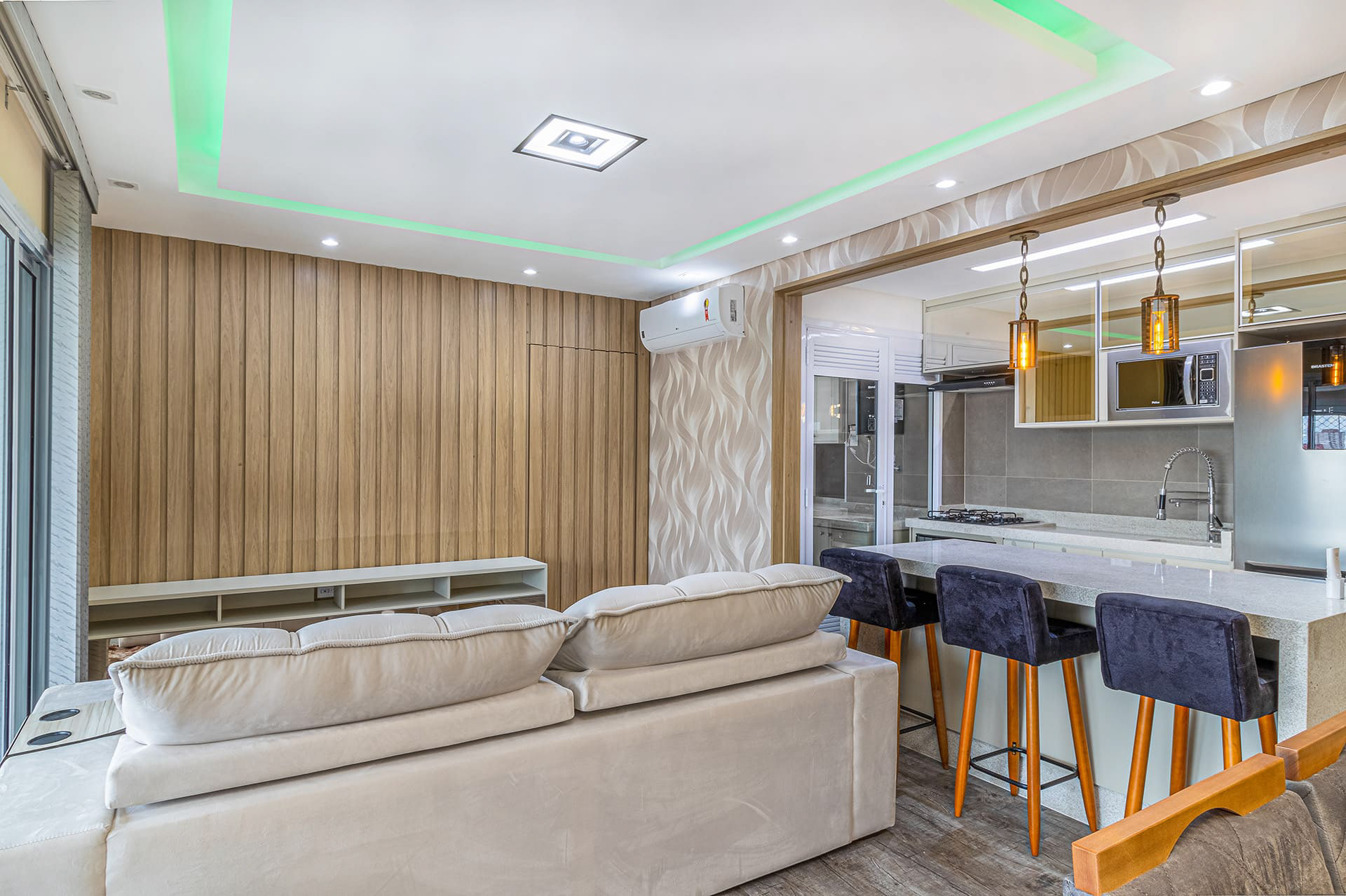 Fotografia de sala para cozinha planejada