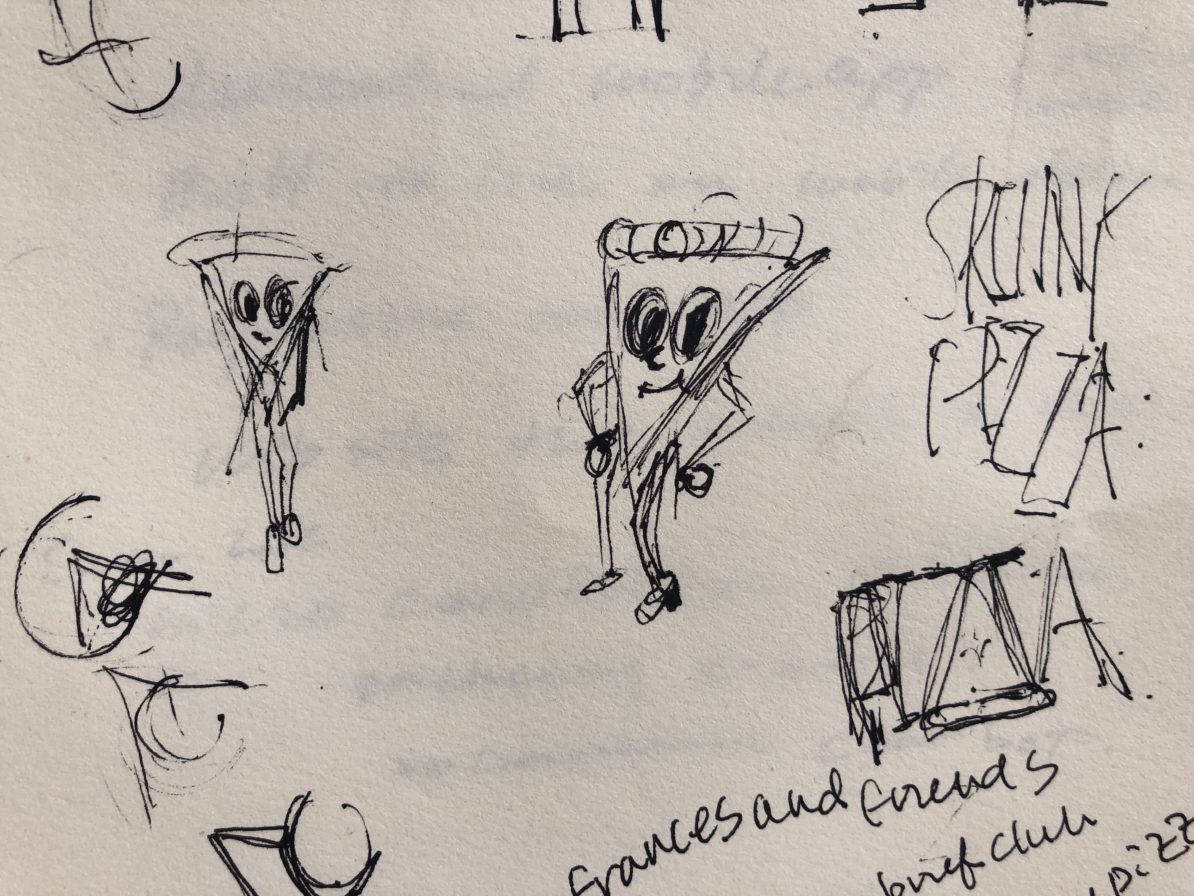 Sketching ideas for Skinny pizza