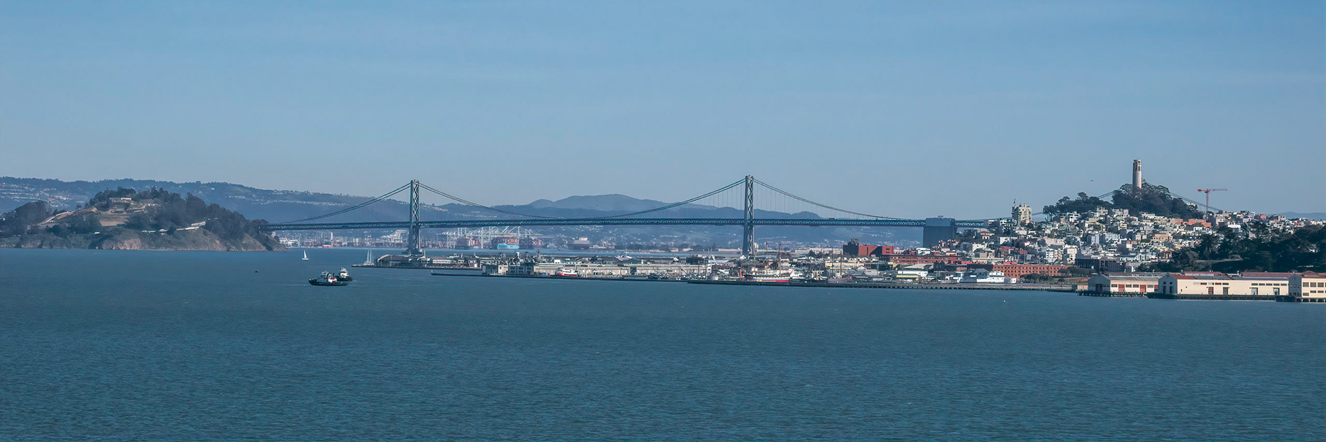 Golden Gate with Coit Tower in the far right