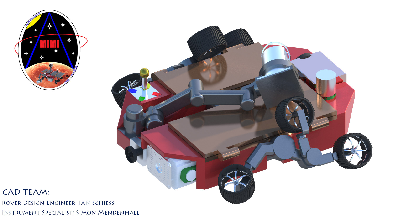 Rover - Stowed, slanted view
