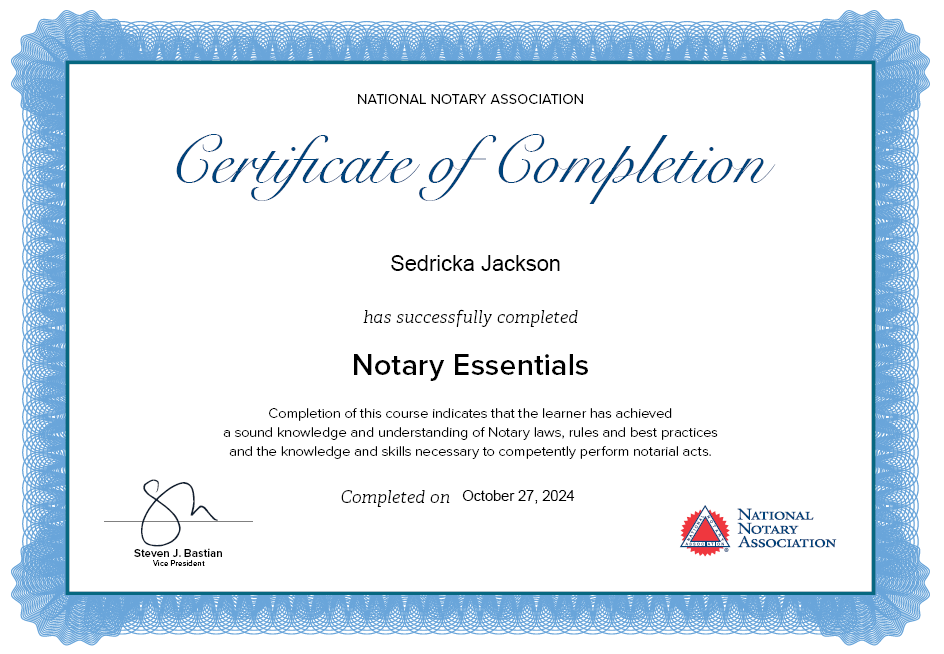 National Notary Association Notary Essentials Cert