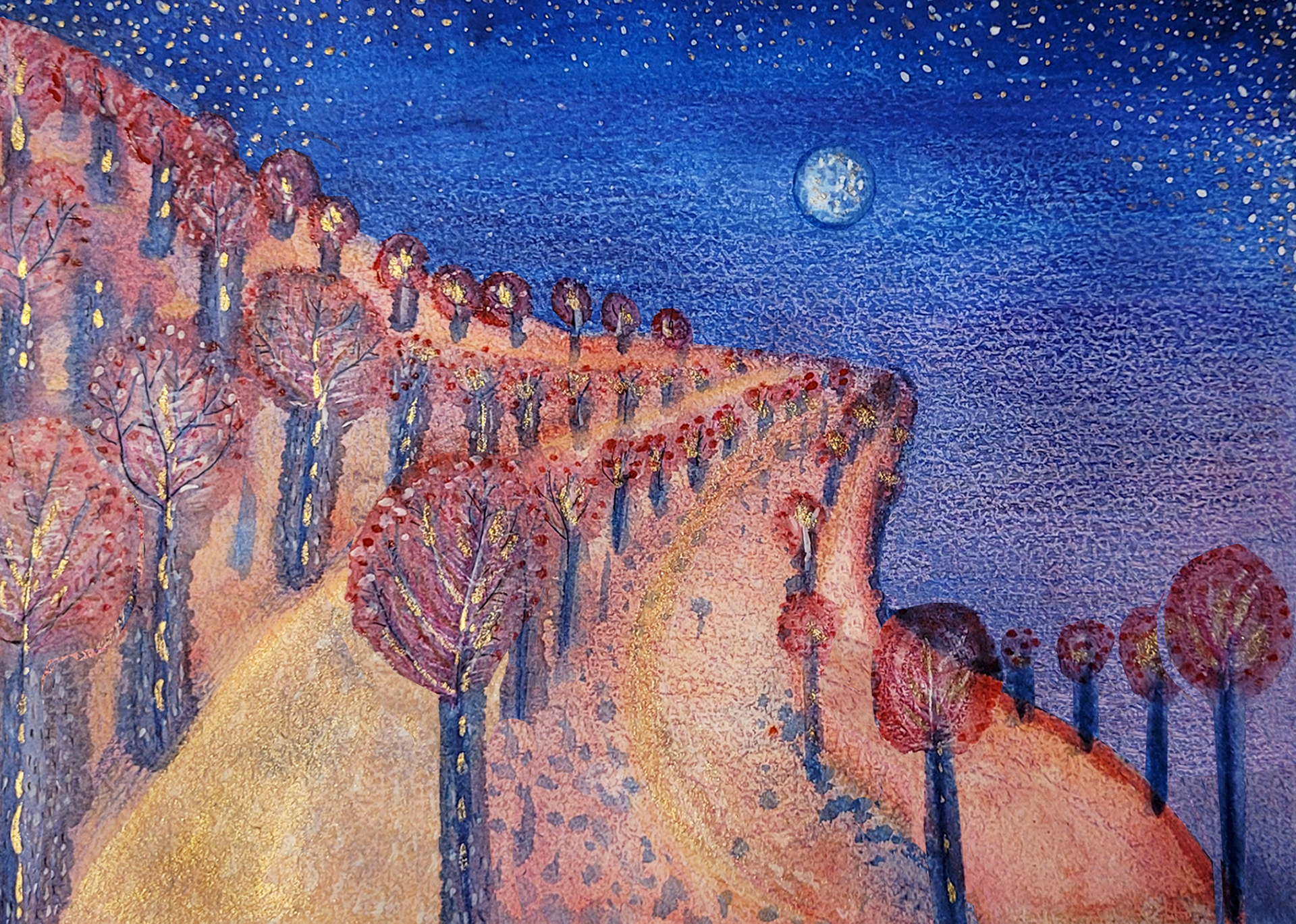 L'éternité  / 2021 / Technique : aquarelle . / Dimension : 26 x 38 cm