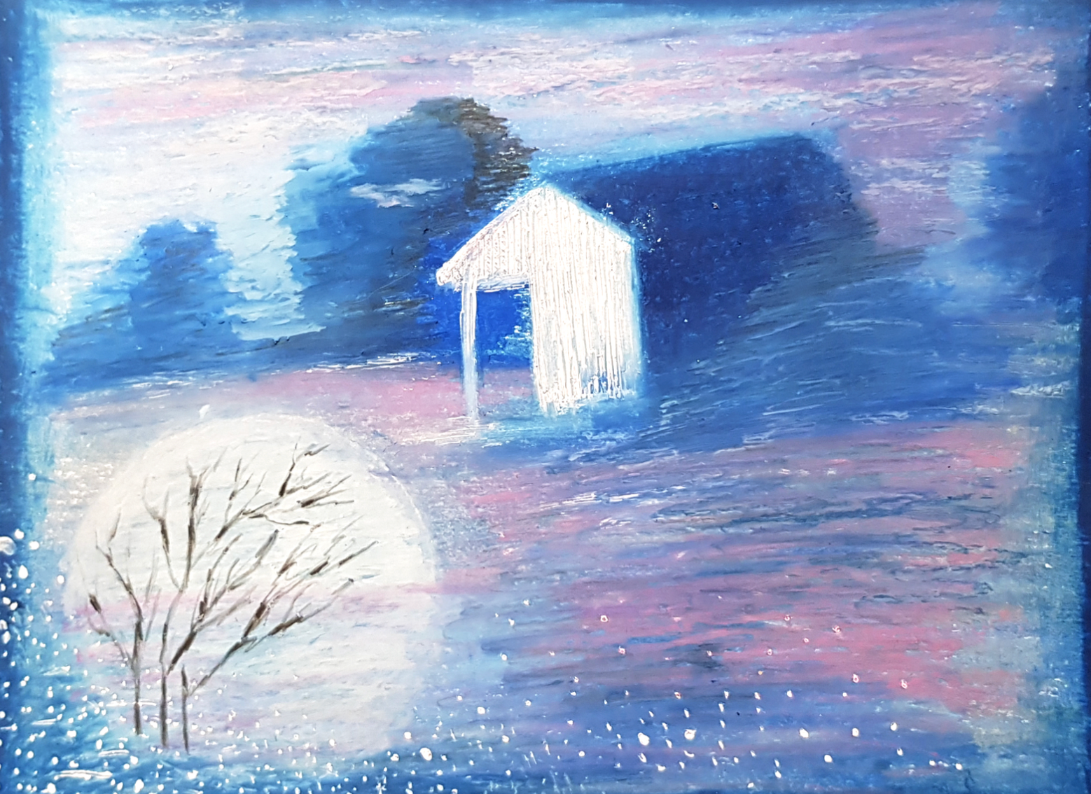 Souvenir  / 2020 / Technique :pastel . Dimension : 17 x 12 cm