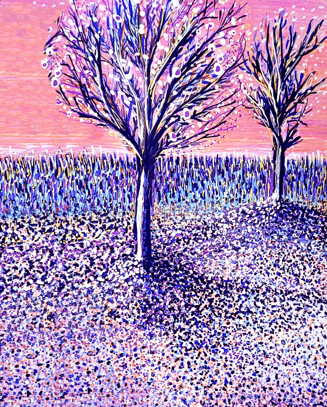 Parque El Retiro / 2023 / Technique : Stylo Posca papier. / Dimension : 17 x 12 cm