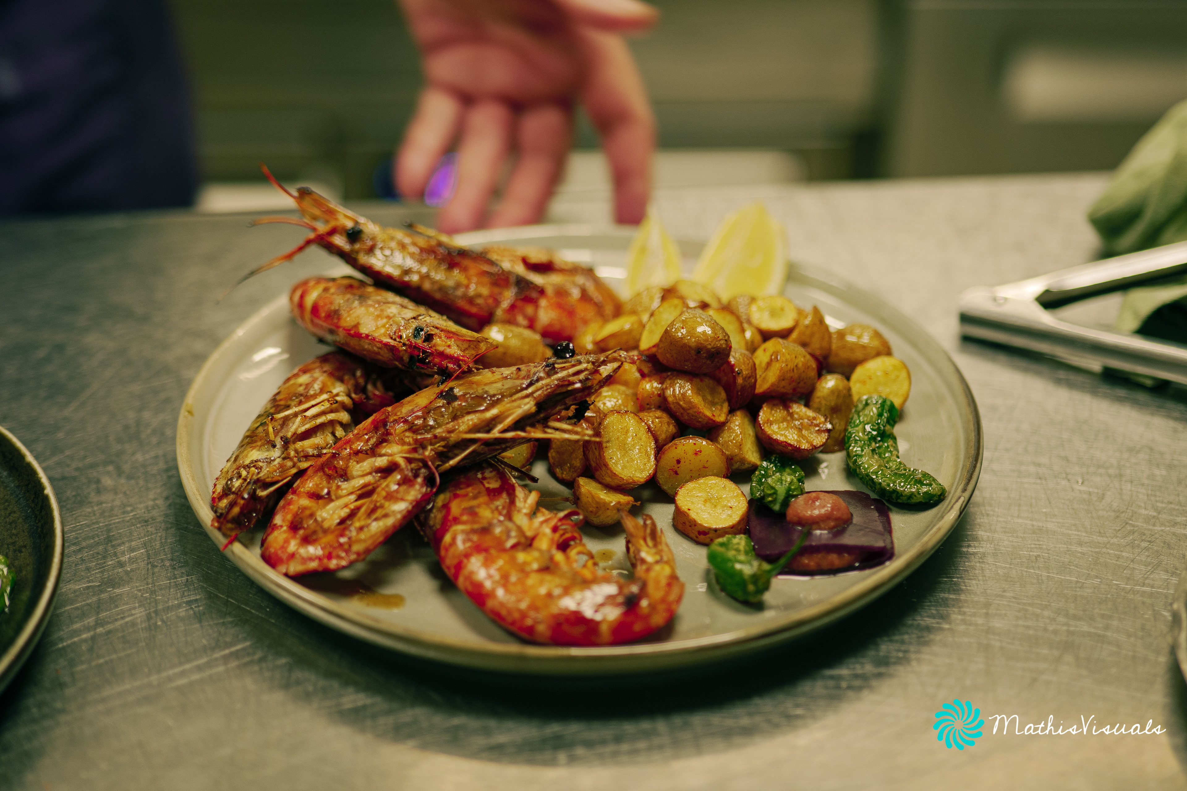 Prawns with parsley