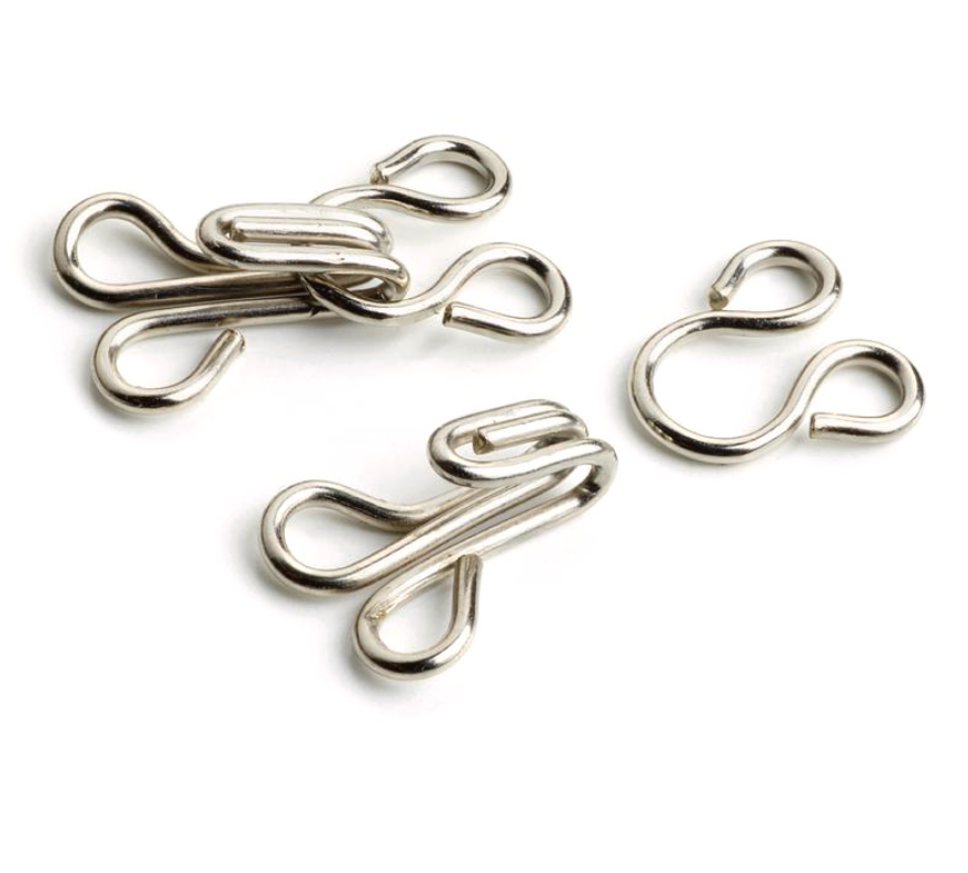 Silver Hook & Eye Closure