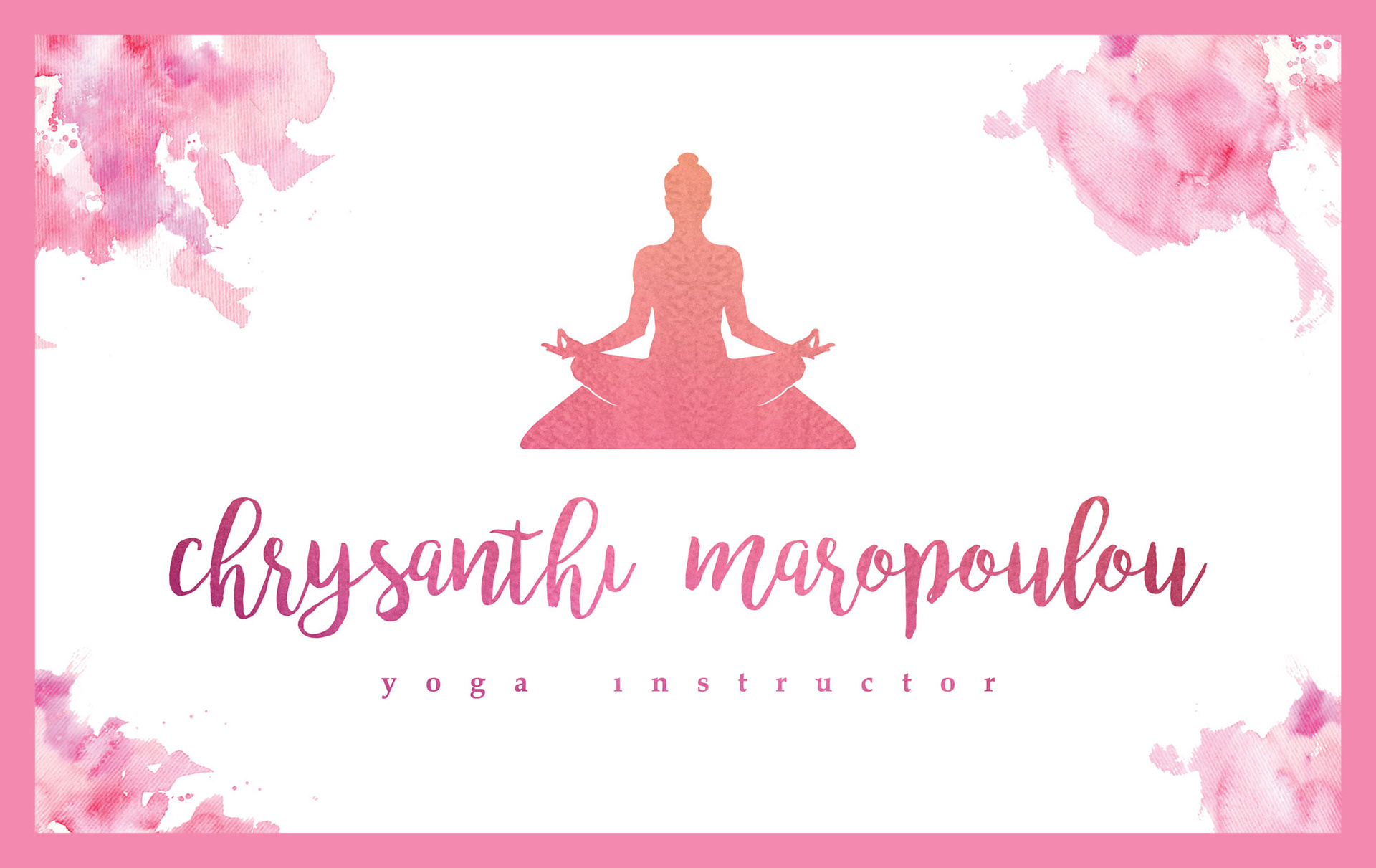 Business card design for yoga isntructor © Fotis Providas
