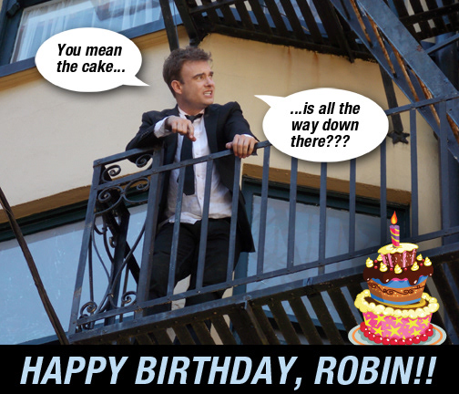 After: Birthday graphic for Robin Dunne, social media, 2015