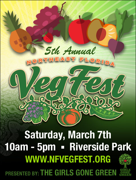 Girls Gone Green: Web graphic for 5th Annual NE FL Veg Fest