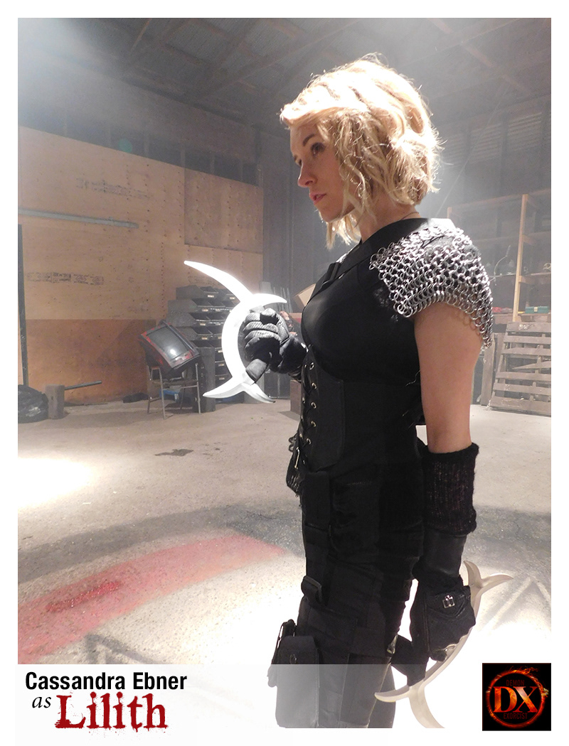 #DemonX: a set photo I took, and used to create a "trading card", featuring Cassandra Ebner as "Lilith"