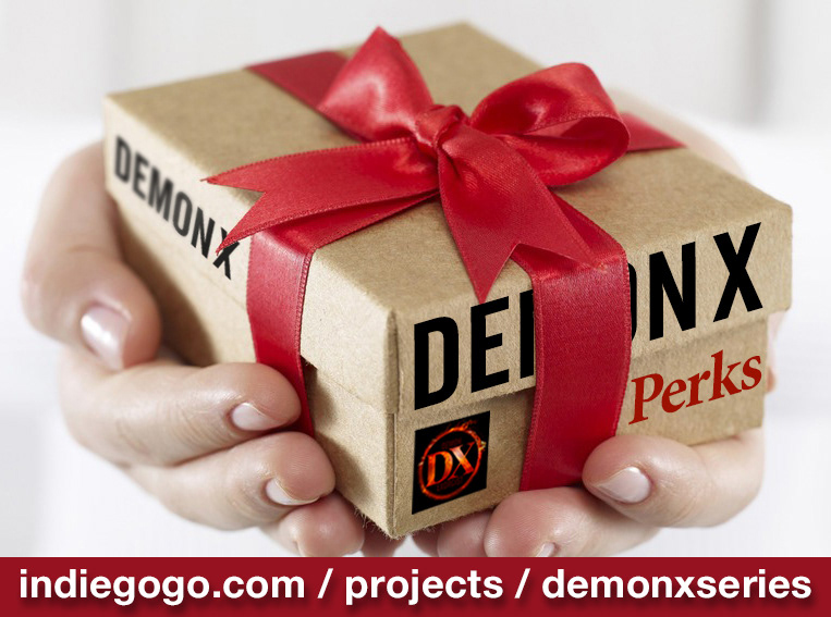 #DemonX - social media promo graphic for the indiegogo campaign