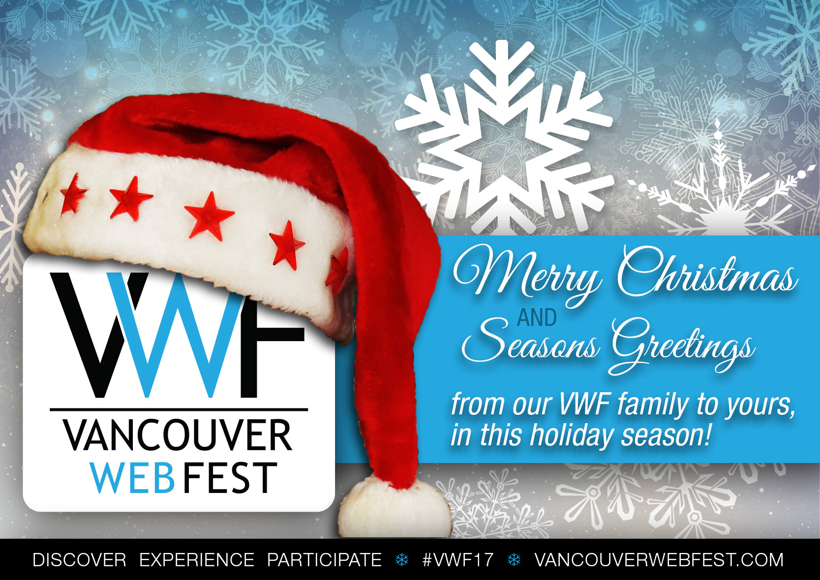 #VancouverWebFest - graphic created to share during the holiday season, Christmas