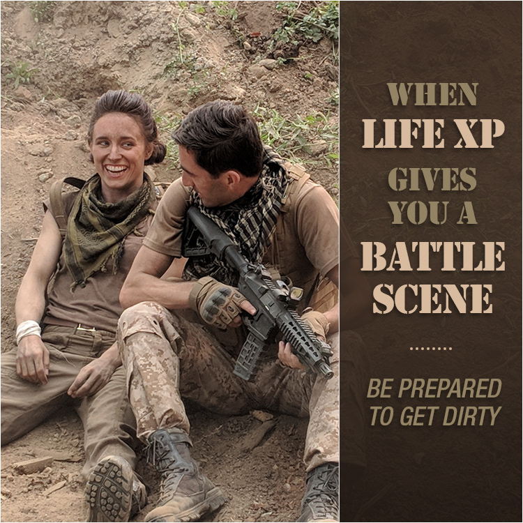 Social media graphic for "Life XP", combining one of my set photos with text I came up with for the post.
