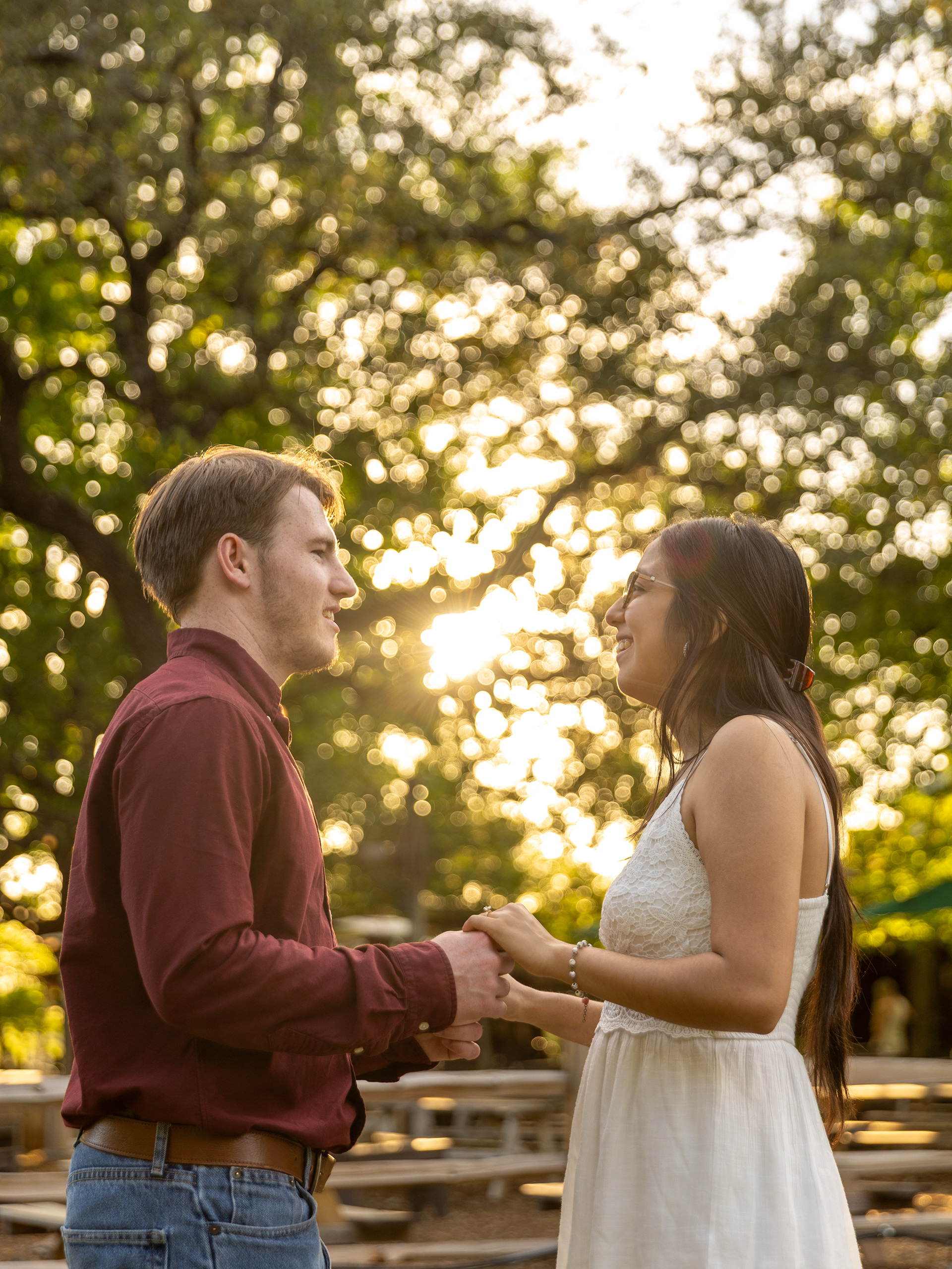 Matthew and Jasmin engagement session, Gruene, Texas.