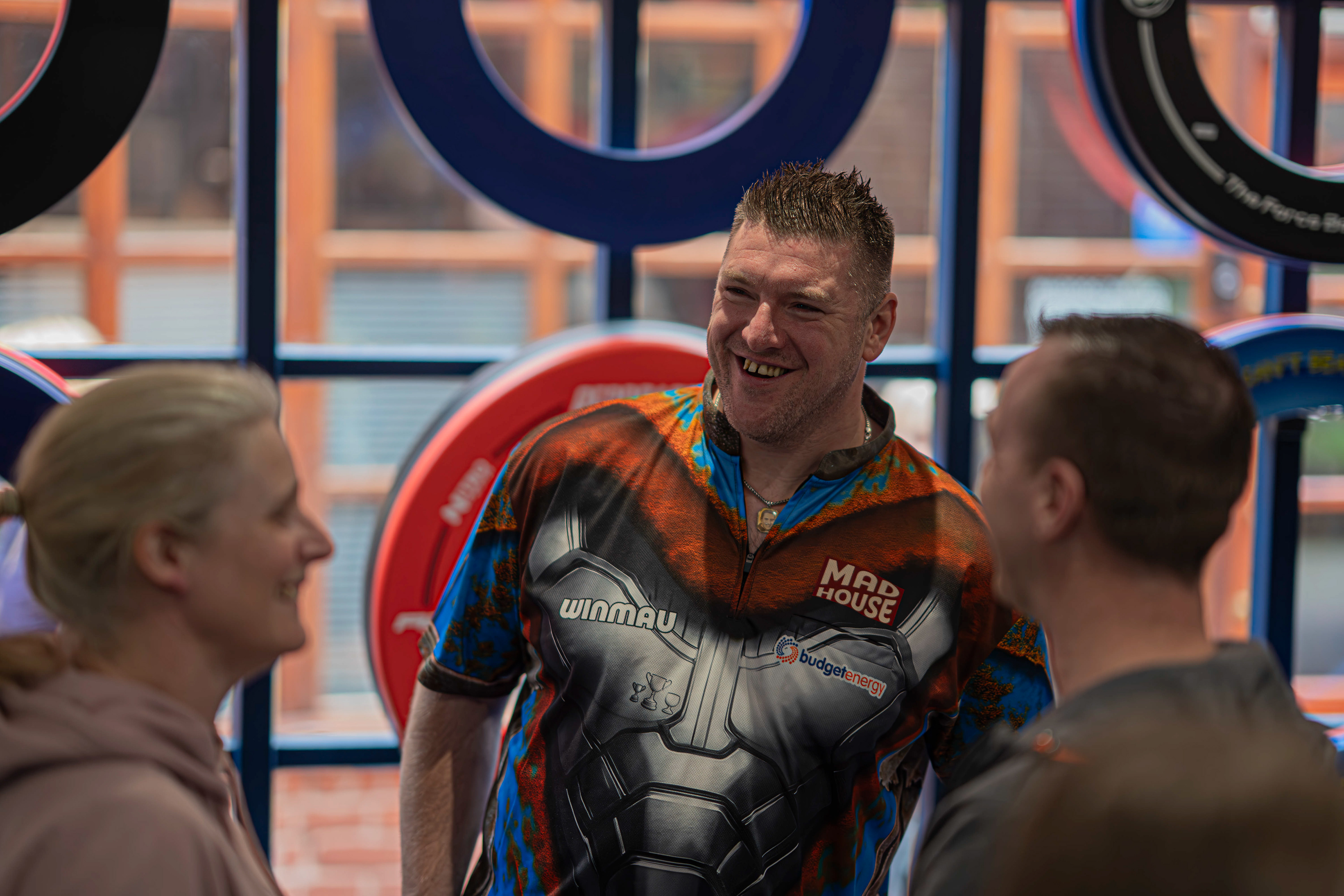 PDC pro Daryl Gurney speaking with fans at Midlands Darts Shop, Tamworth, Staffordshire. 1st March 2026