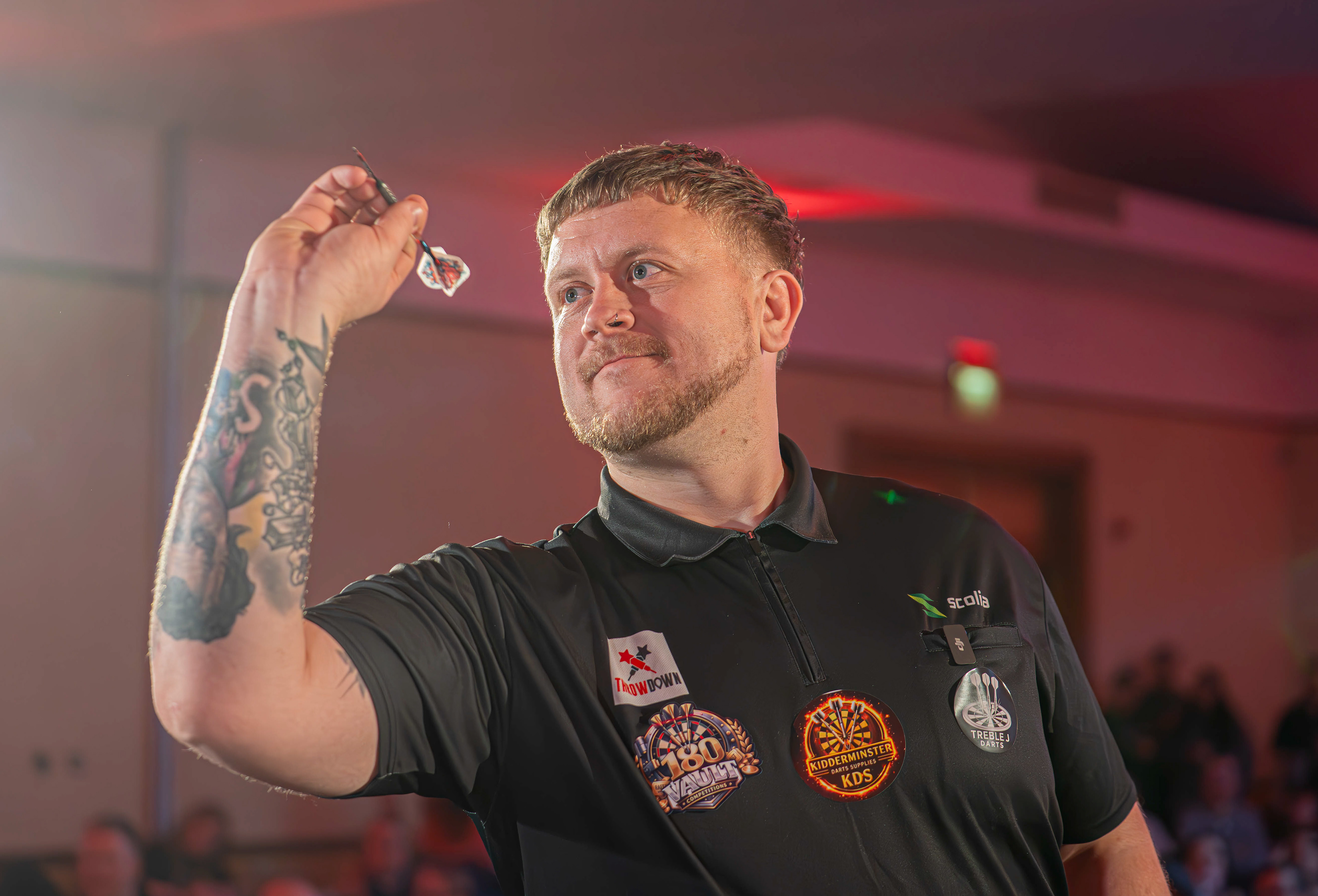 Tiktok star Big Lez playing his match against Damon Heta at the Copthorne Hotel, Brierley Hill. 27/03/26