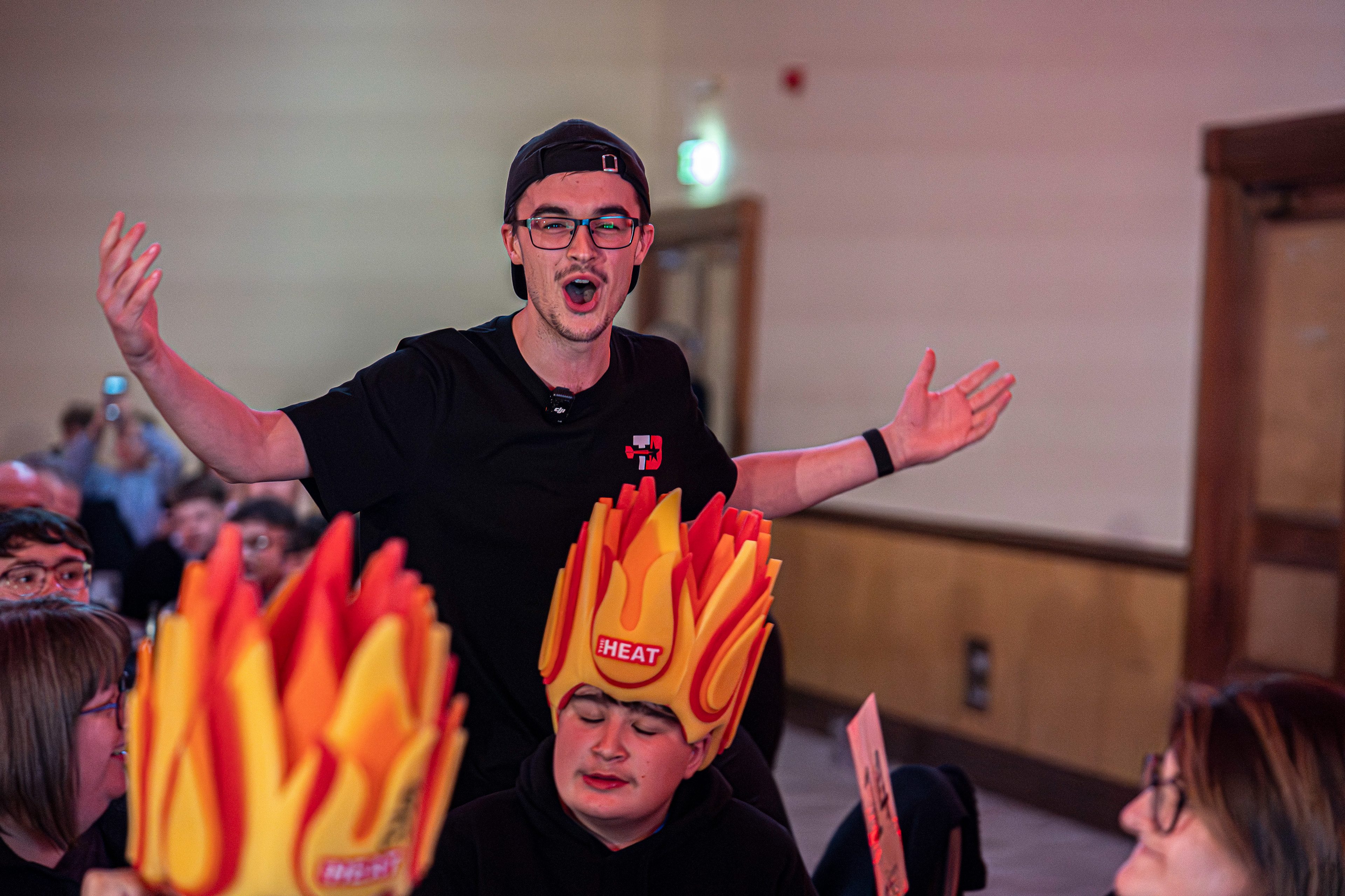 Sam Jackson during his walk-on as he makes his Throwdown Darts debut at the Copthorne Hotel, Brierley Hill. 27/03/26