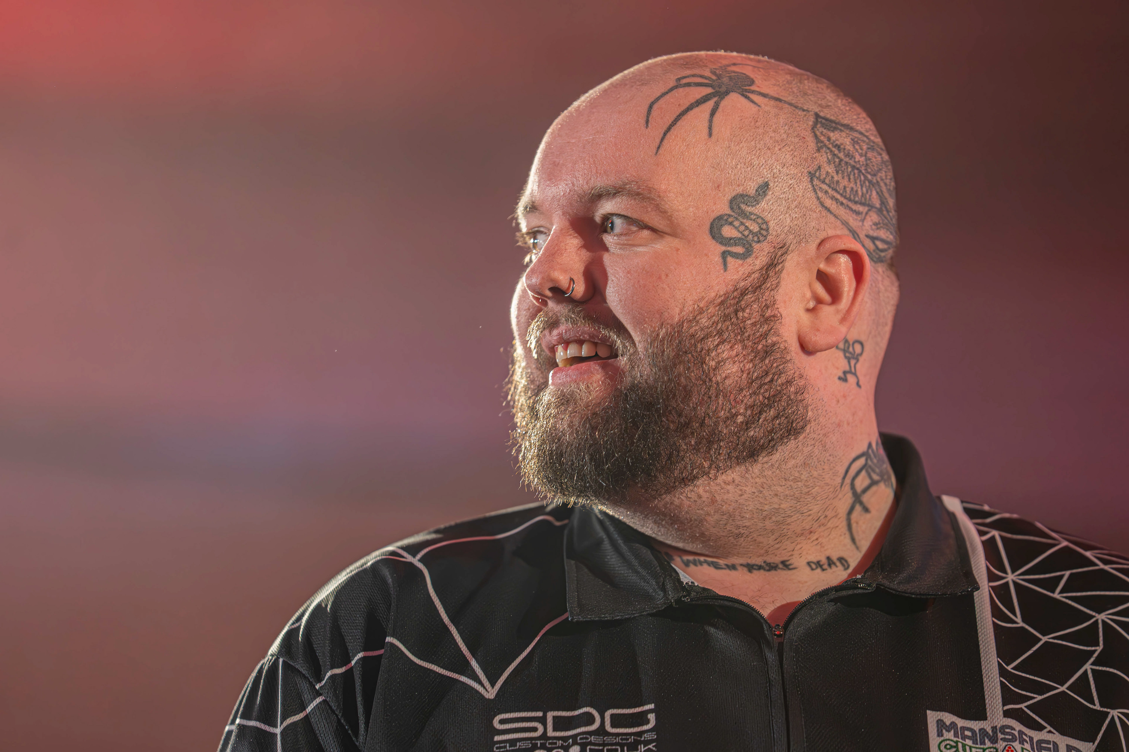 Throwdown Darts founder Luke Bod preparing to take on Damon Heta at the Copthorne Hotel, Brierley Hill. 27/03/26