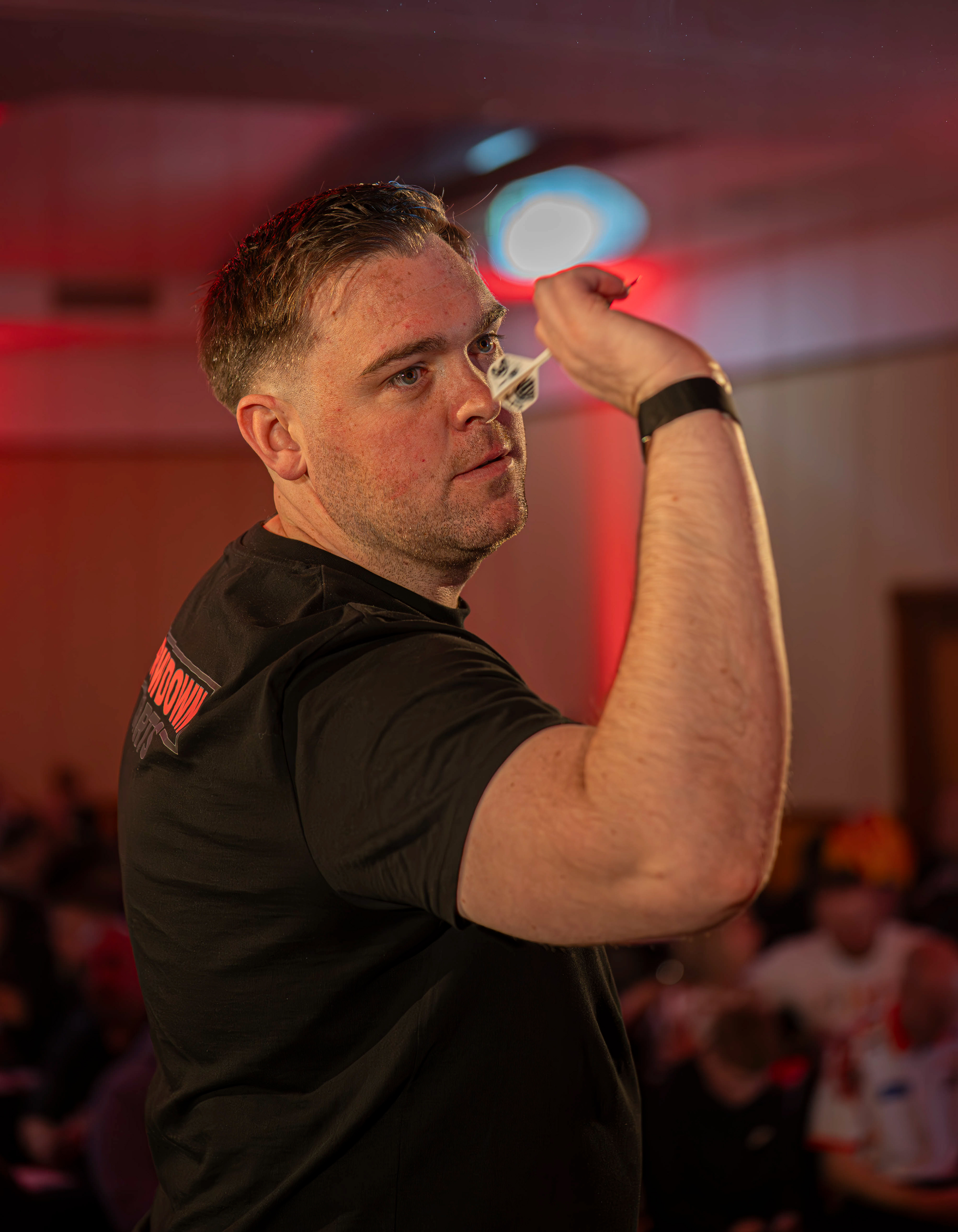 Throwdown Darts investor Dave McCreadie taking on Damon Heta at the Copthorne Hotel, Brierley Hill. 27/03/26