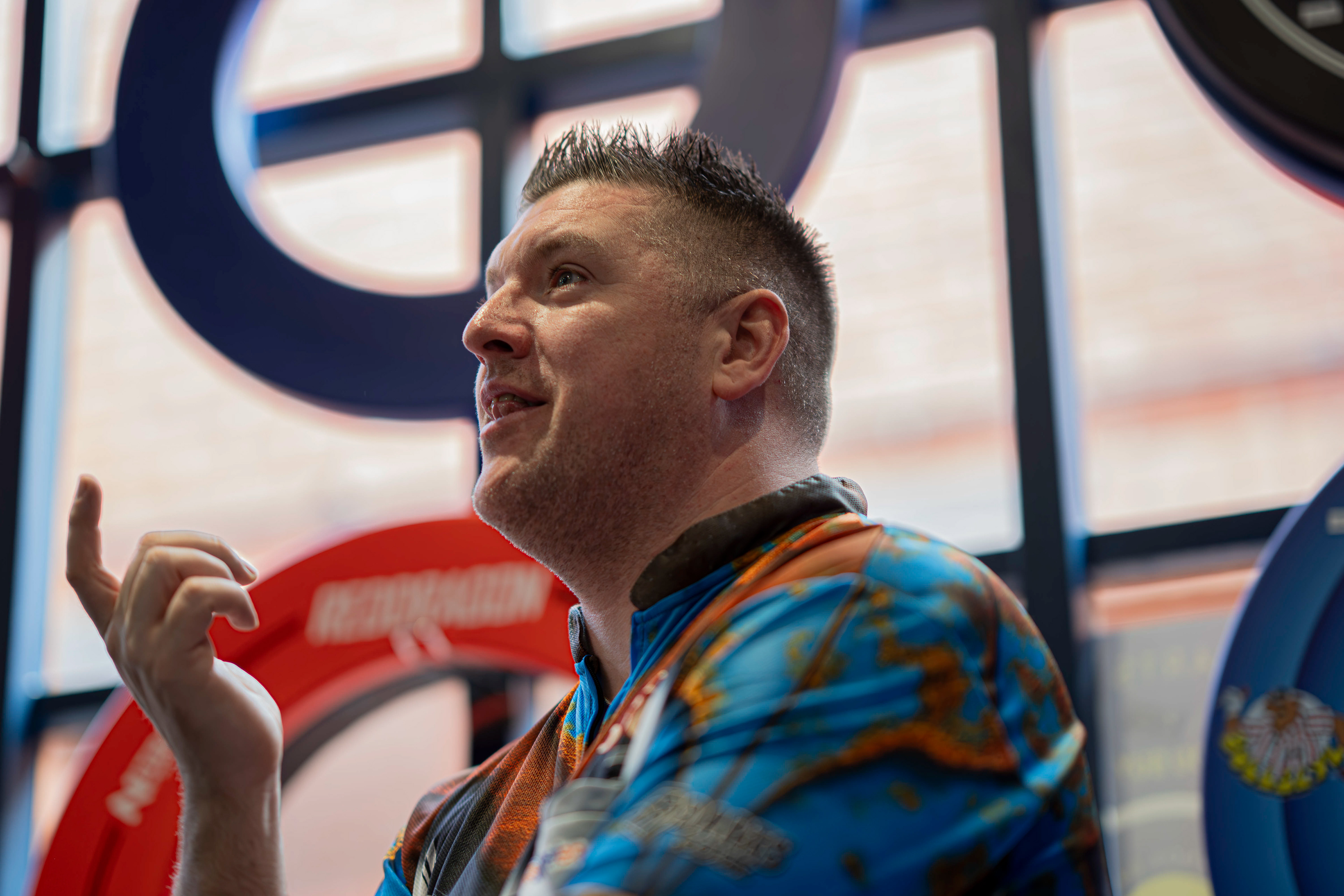PDC pro Daryl Gurney speaking with fans at Midlands Darts Shop, Tamworth, Staffordshire. 1st March 2026