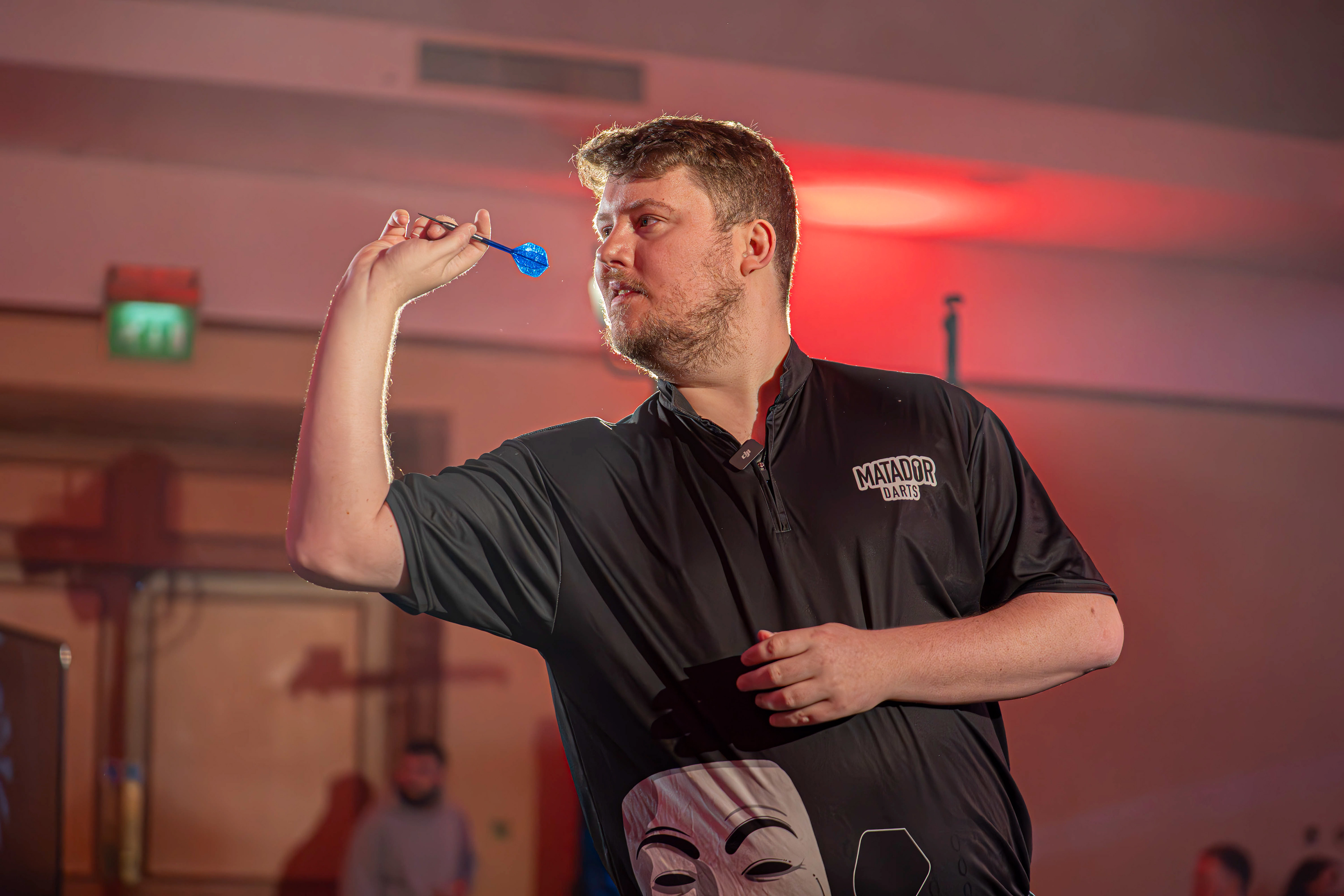 DartsAnonymous warming up for his game against Damon Heta at the Copthorne Hotel, Brierley Hill. 27/03/26