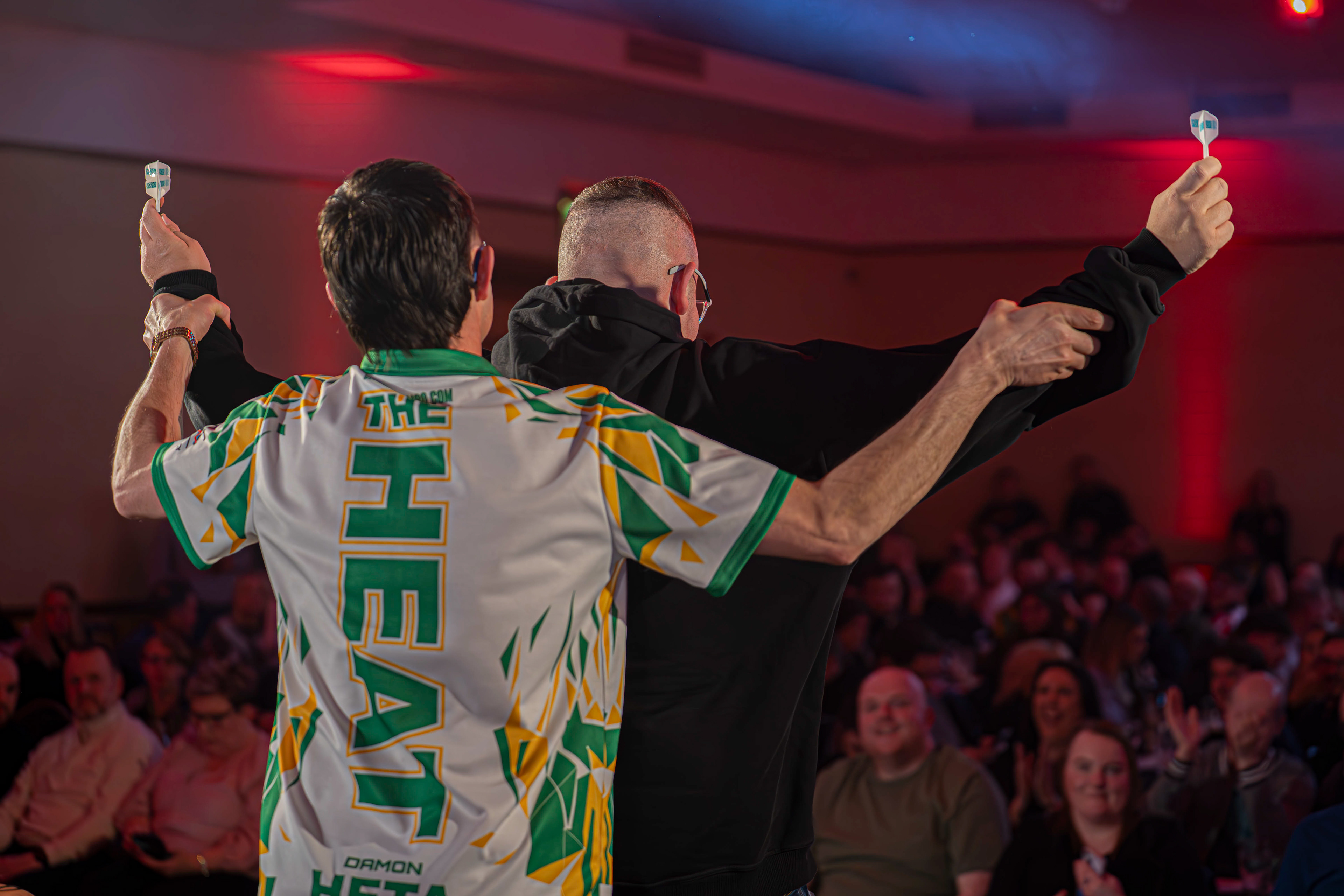 Damon Heta helping Tiktok star Charlie Murphy get involved with the crowd at the Copthorne Hotel, Brierley Hill. 27/03/26