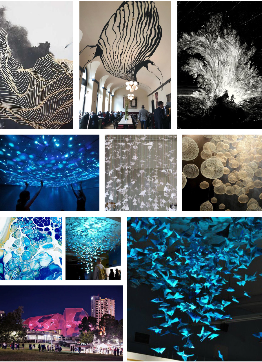 Moodboard - collecting inspiration from a range of sources and research