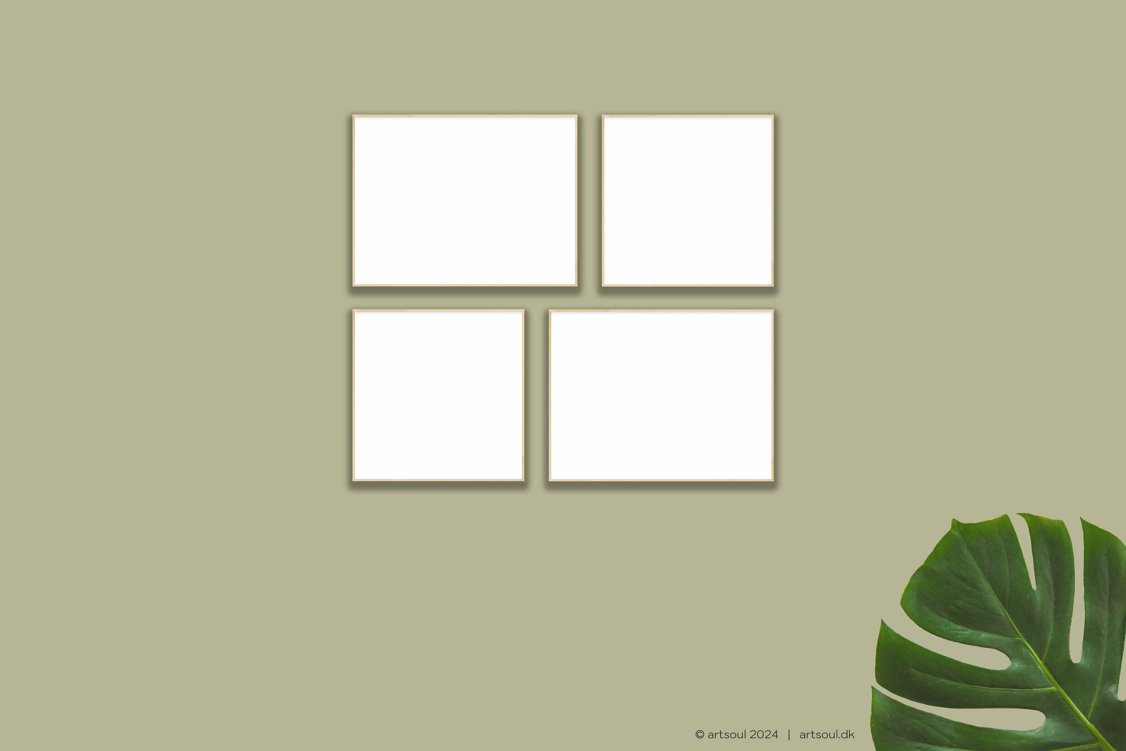 4 værker. Mange muigheder. Opnå fx dynamik eller ro, alt efter sammensætning af billeder.