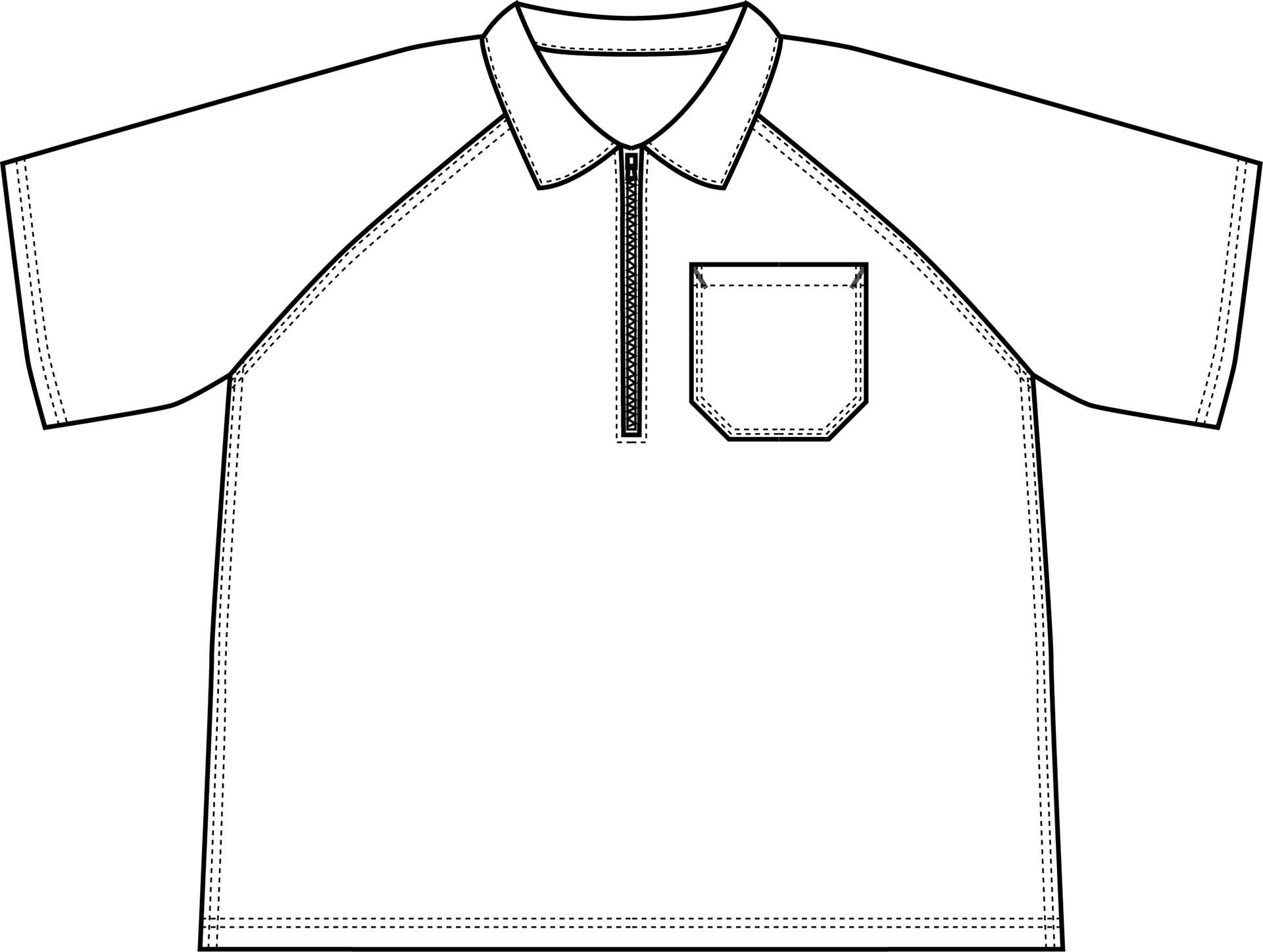 Raglan Sleeve Quarter Zip Work Shirt