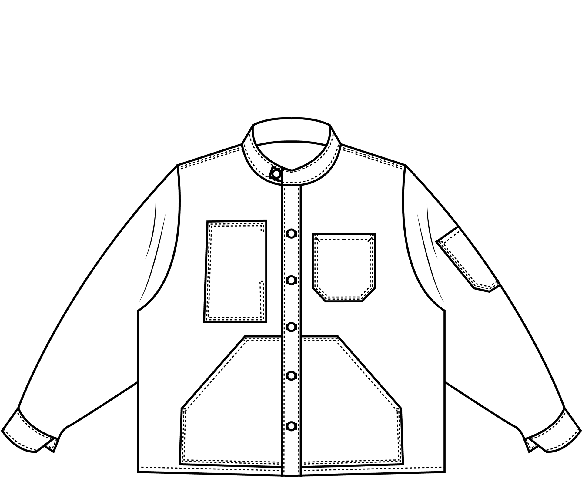 Stand Collar Jacket Front 