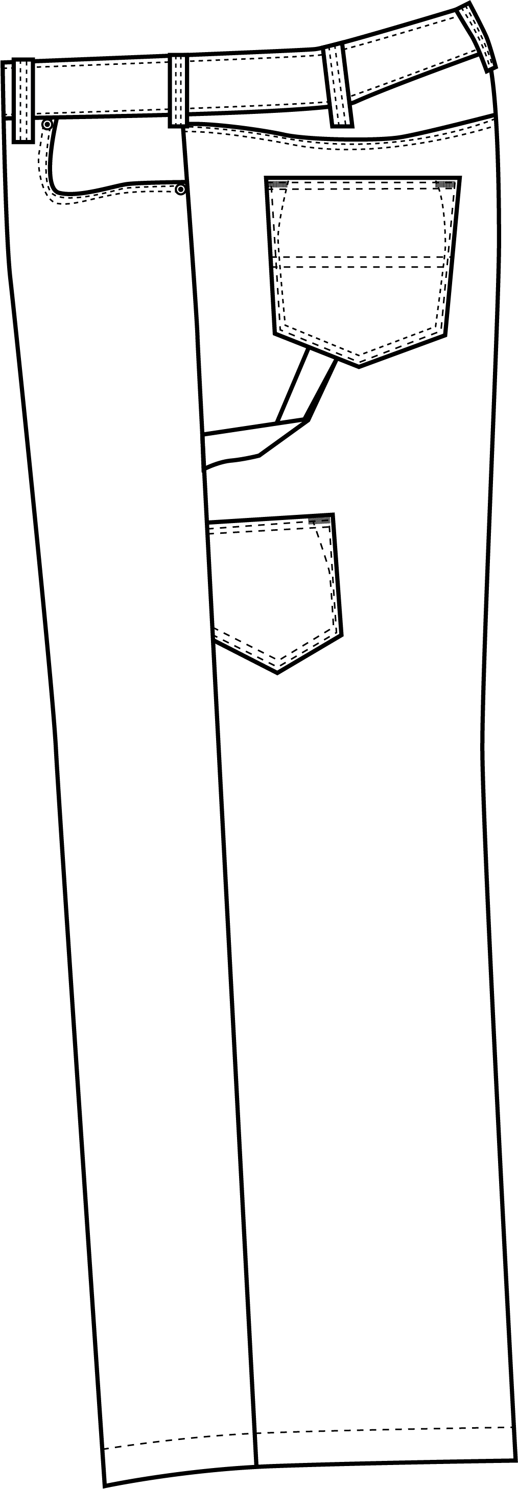 Baggy Light Taper Jeans Side 