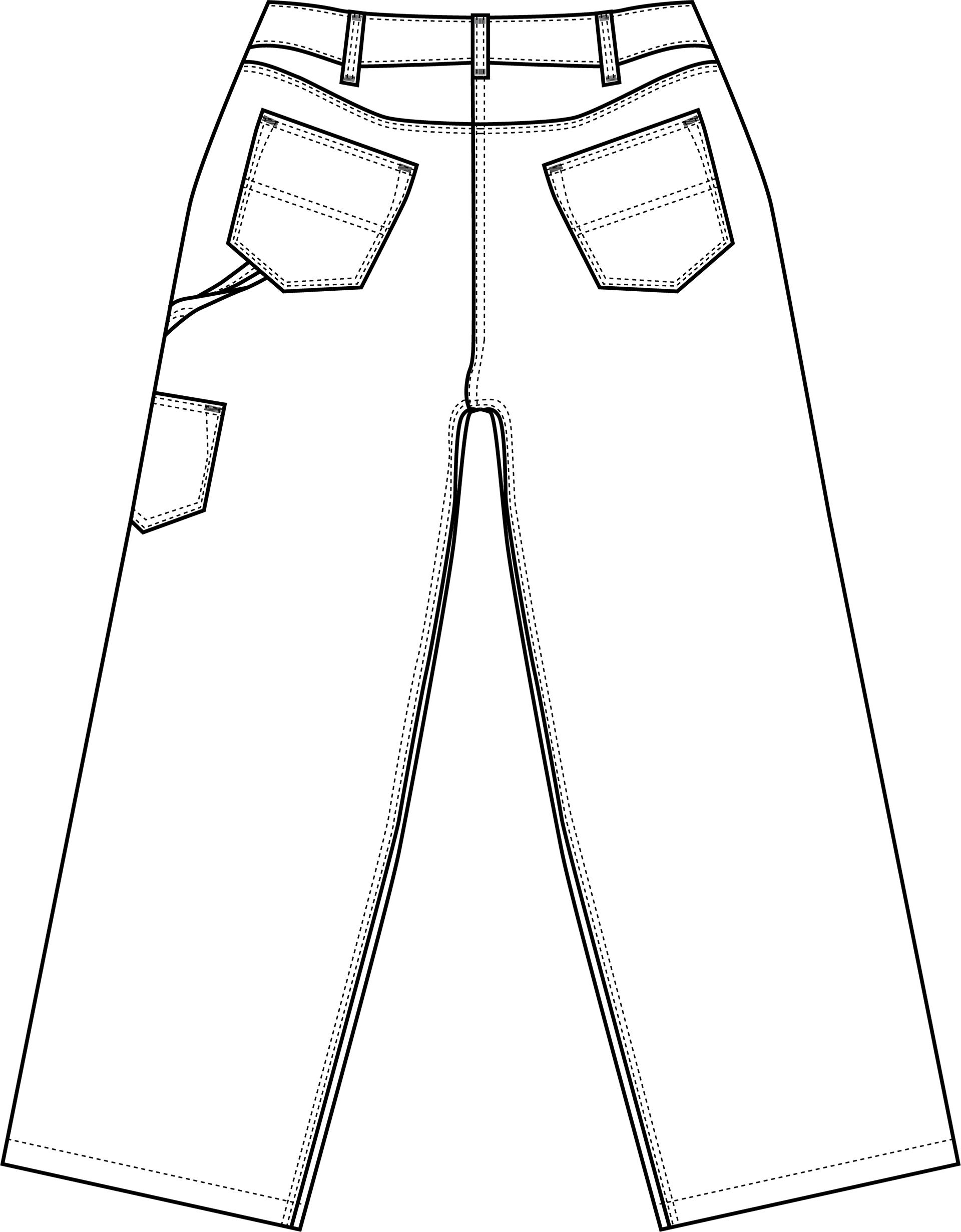 Baggy Light Taper Jeans Back