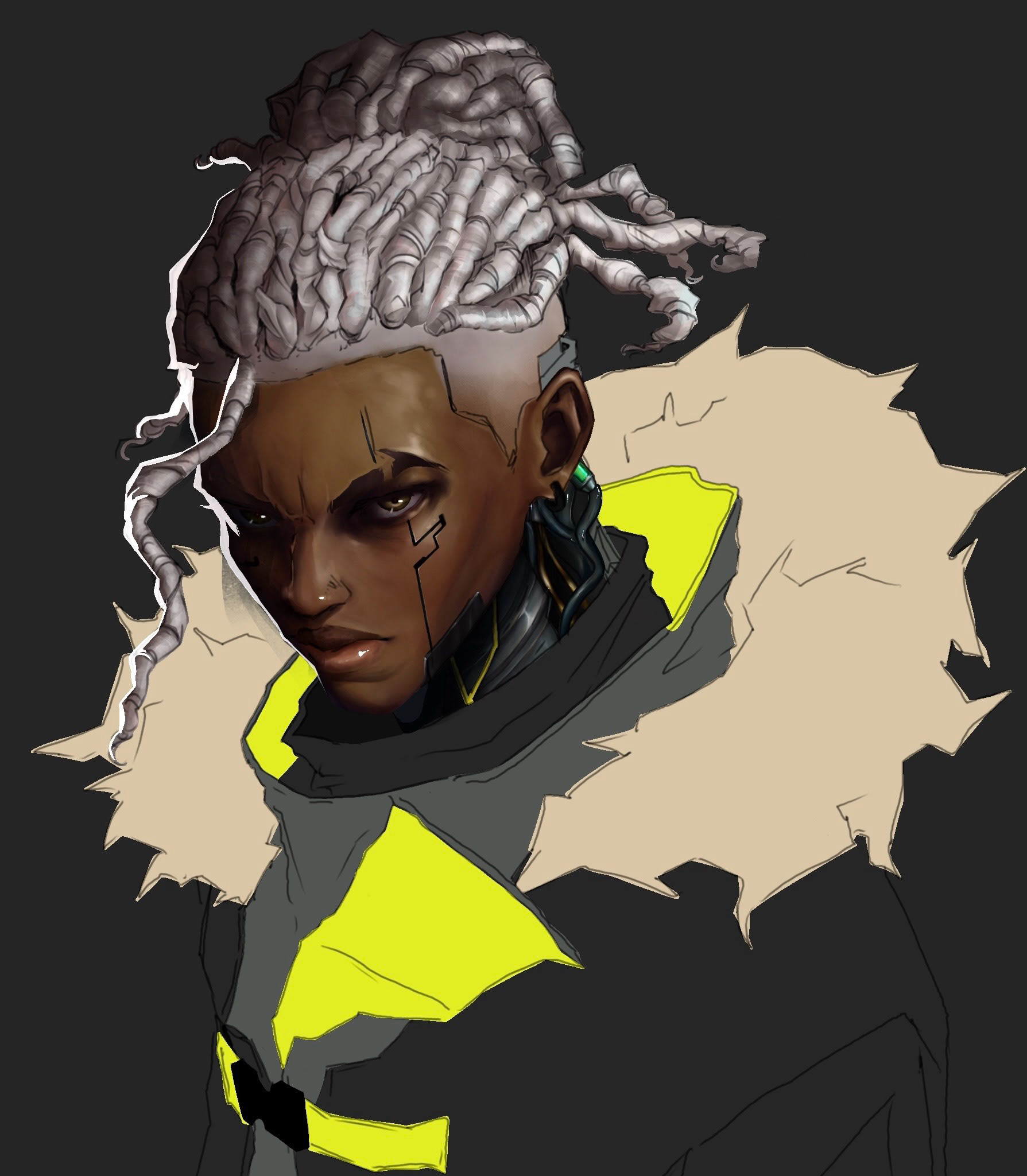 Original Character - 2025 - My plan is to finish rendering this work in progress, and to continue to explore the aspect of futurism throught my art
