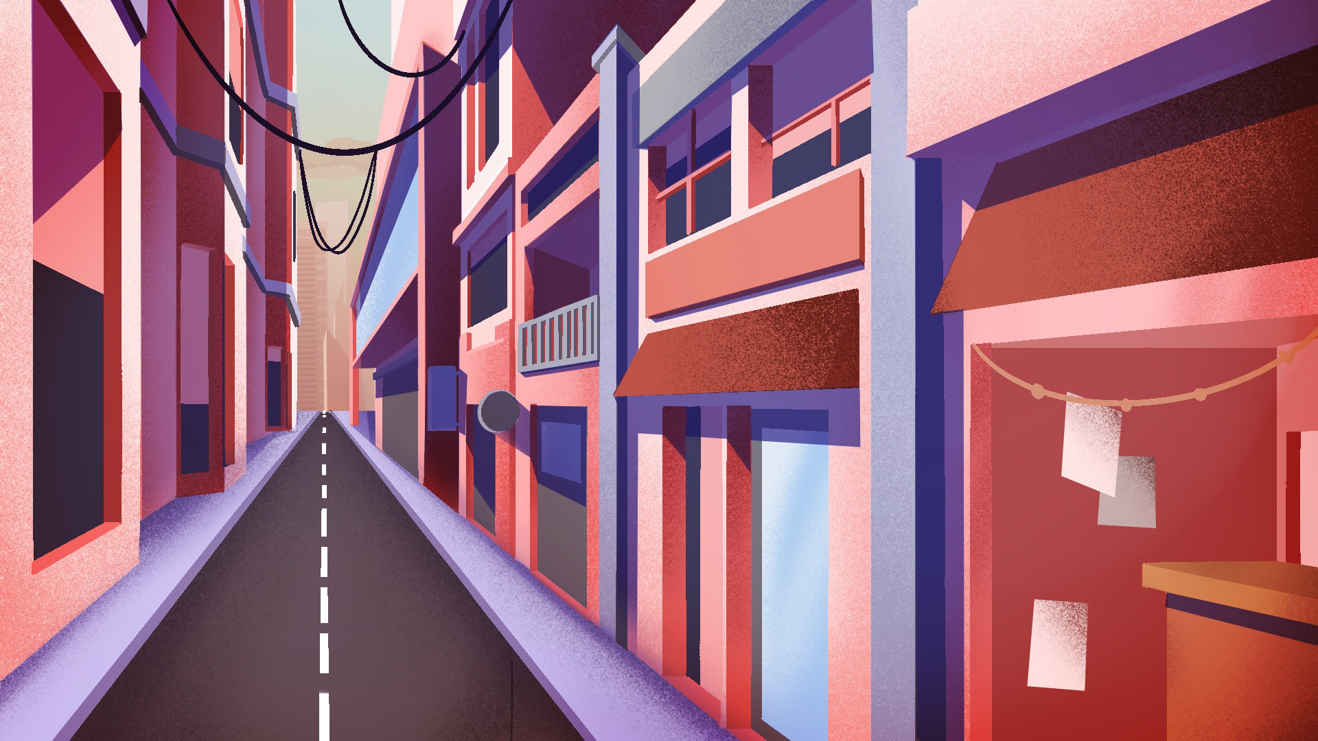 Simple City - 2023 - I wanted to work with more simple objects and shapes to create this minimal piece. One thing I struggled on in this piece was lighting, and when I go back and work on this again, it is defenitley something I will work on.