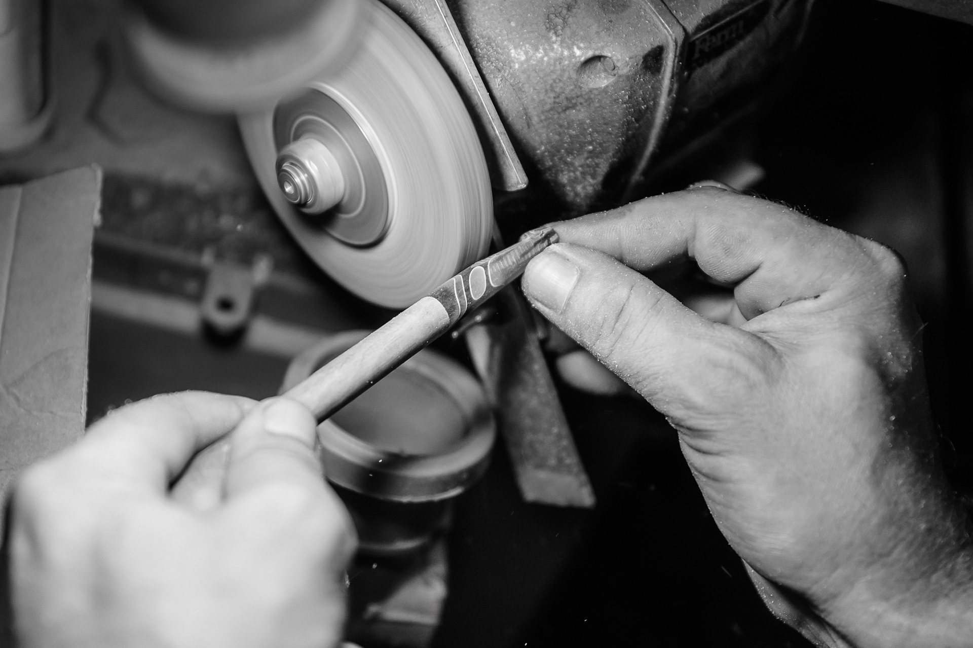 Filing the mouthpiece to make it flat