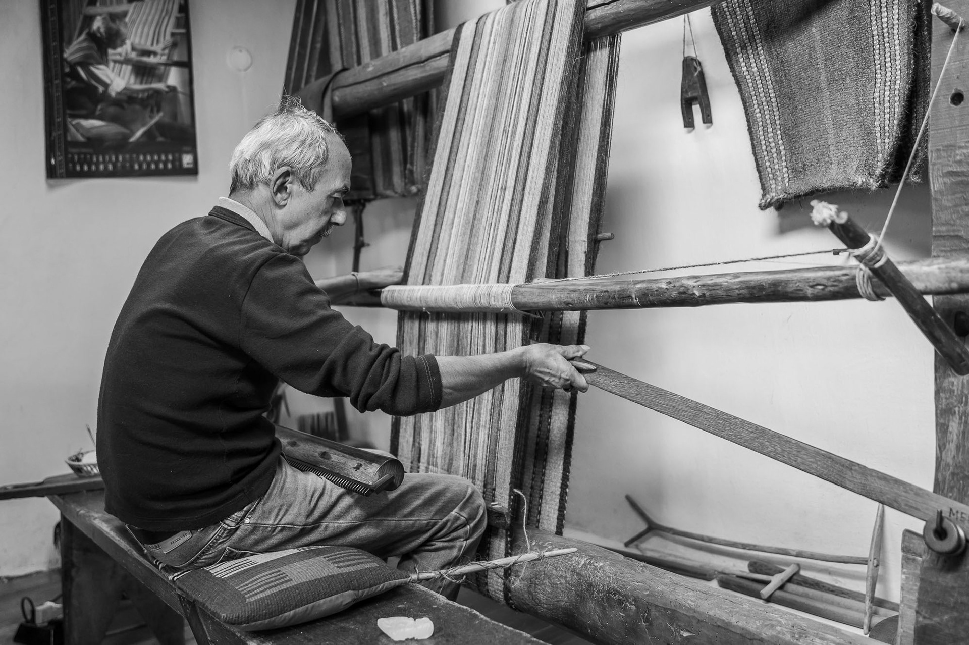 Weaving Mutafchii fabric