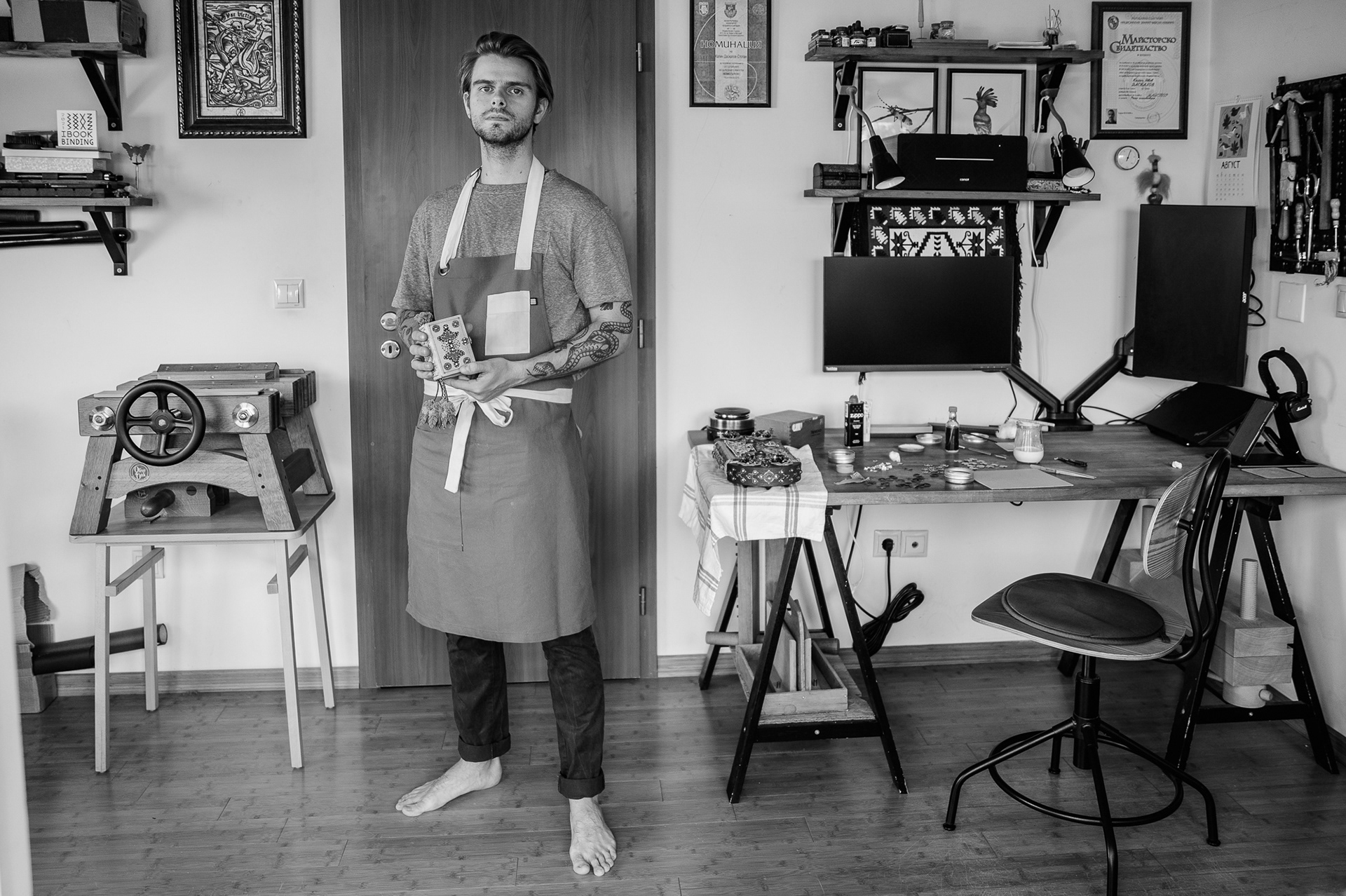 Stopan in his atelier in Sofia
